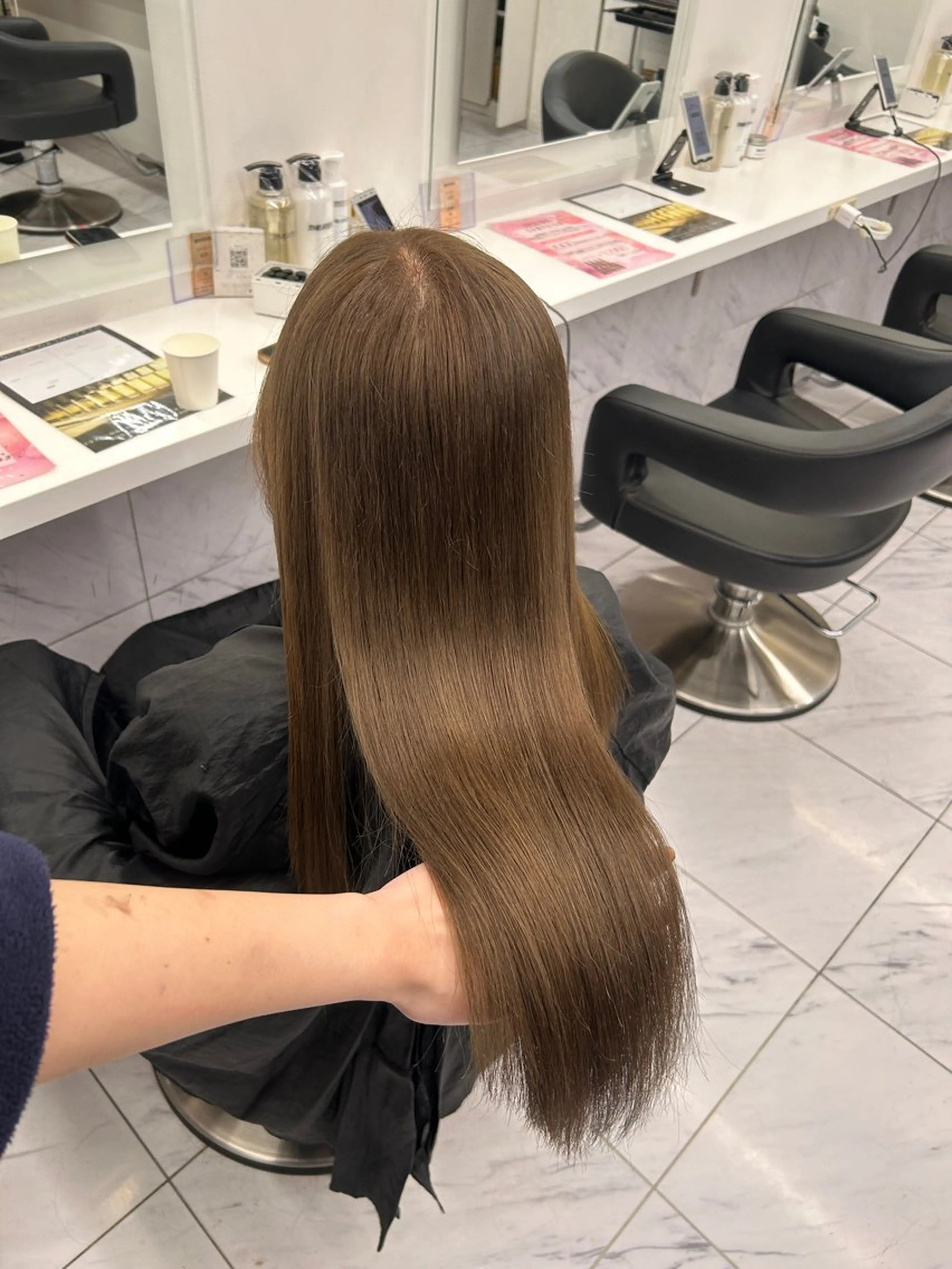 カラー ヘアカラー トリートメント ヘッドスパ ヘアセット 🥯縮毛/レイヤー/ ベージュヘア🥯のヘアスタイル