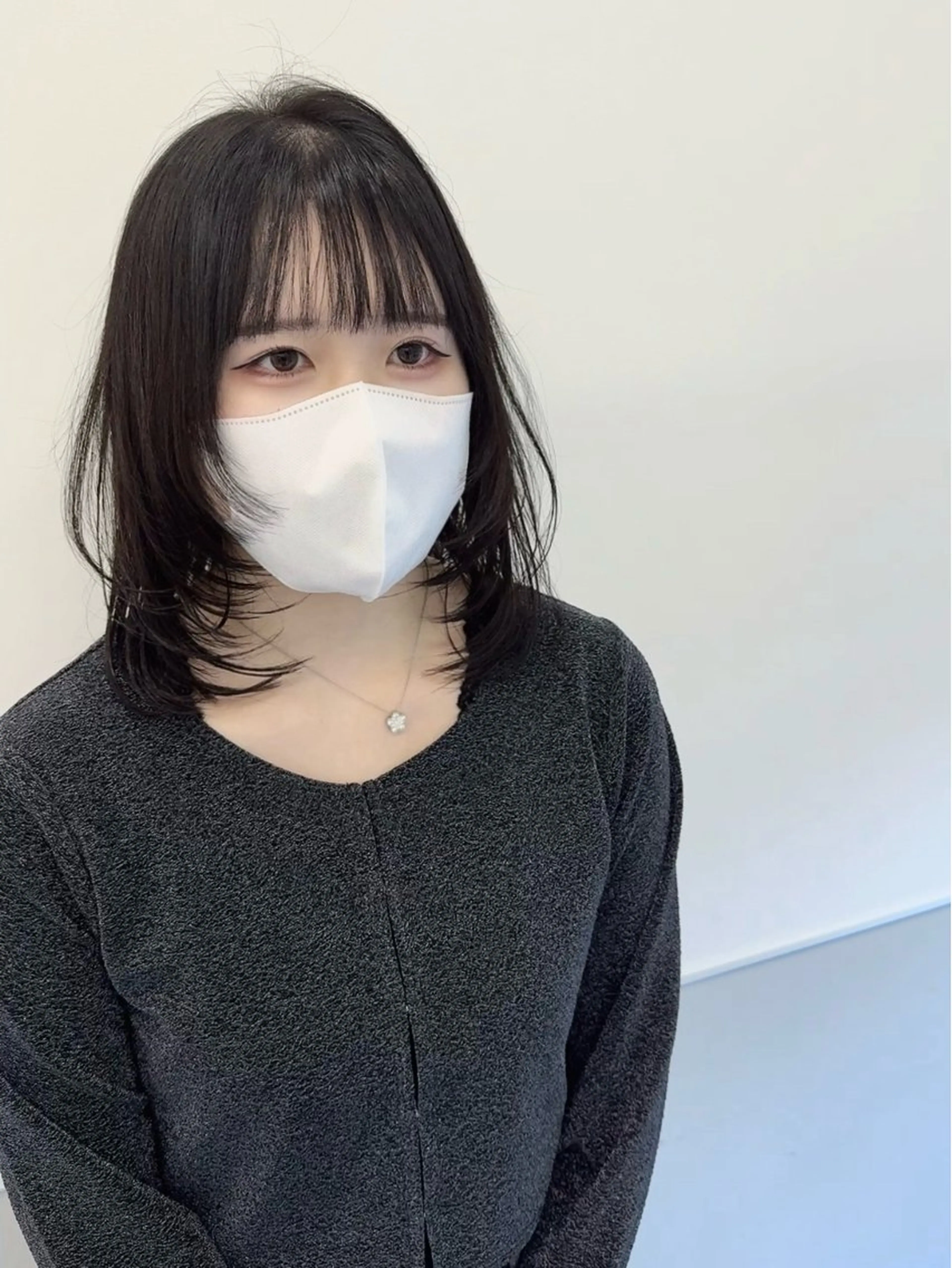 セミロング 韓国風ヘア レイヤーカット トリートメント ワンホンヘア カット 縮毛矯正 トリートメント GO TODAY シェアサロン 町田店所属・韓国ヘア🇰🇷 スズキのヘアスタイル