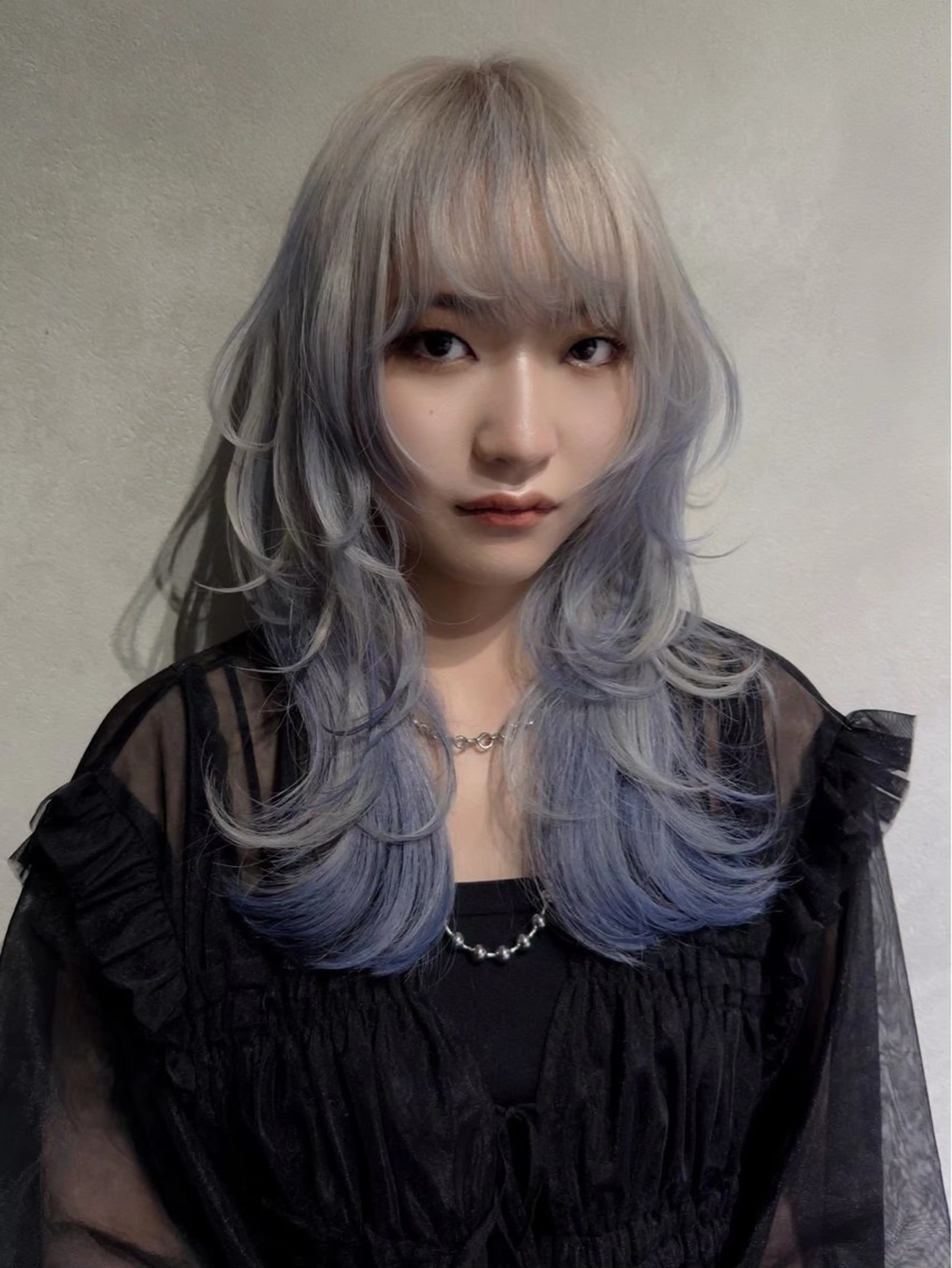 ロング カラー ブリーチ 透明感カラー ハイトーンカラー 韓国風ヘア レイヤーカット 🍎森貝洋亮🍎 ブリーチカラー特化のヘアスタイル