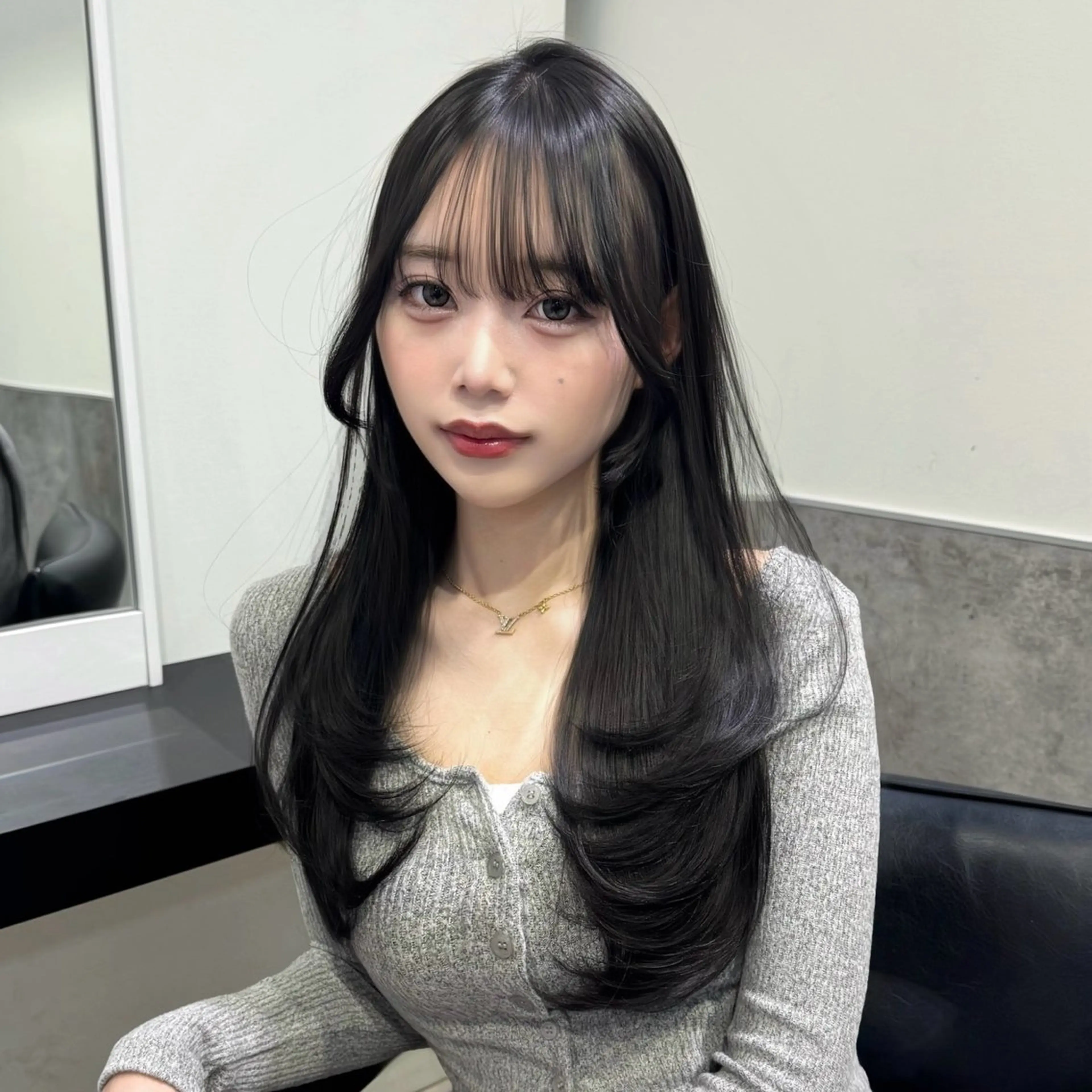 ロング カラー 透明感カラー 韓国風ヘア レイヤーカット カット ヘアカラー トリートメント 韓国系支持率No.1 レイヤー特化/きょうのヘアスタイル