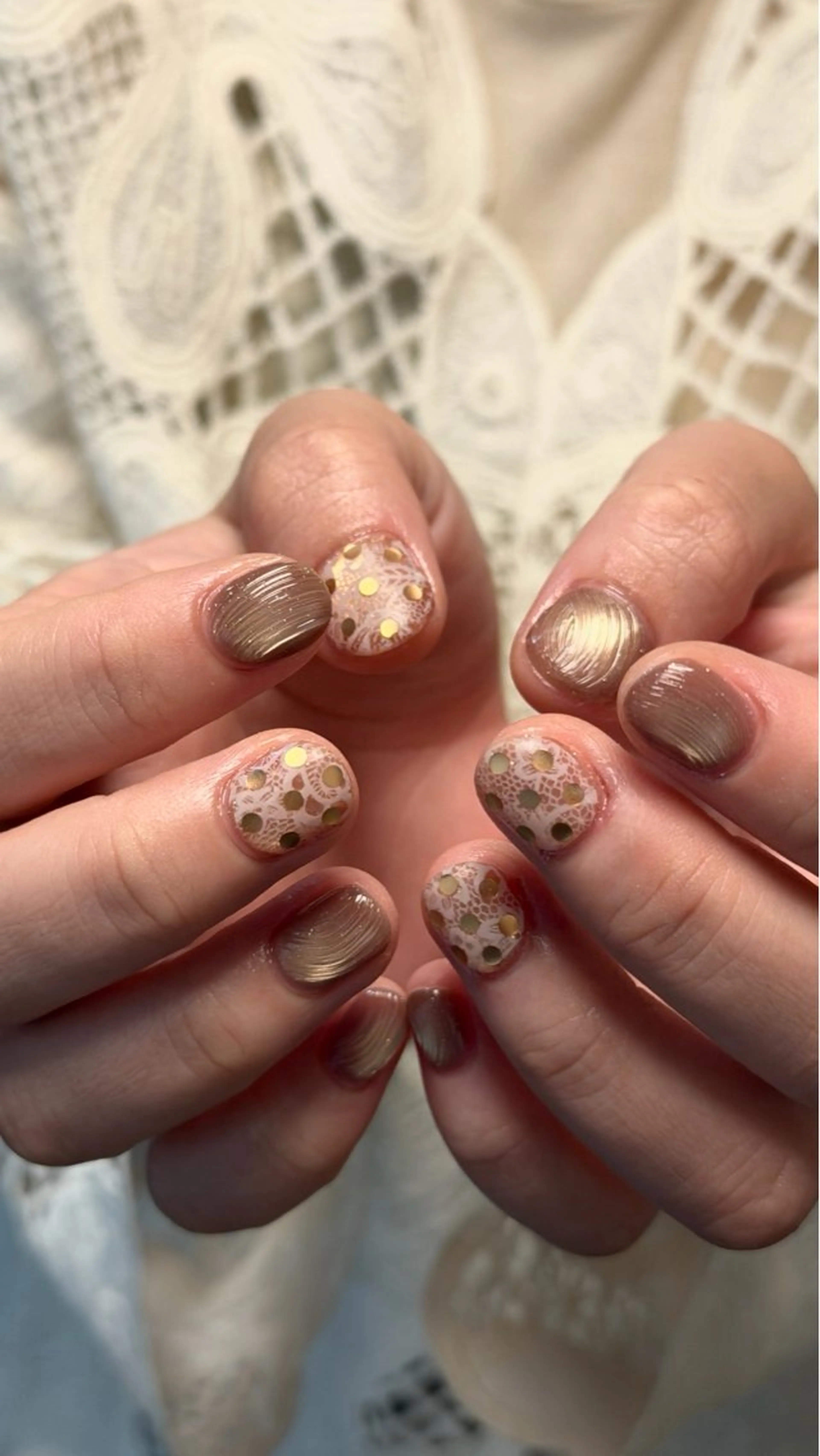 ネイル ドット レース ハンドネイル momoka ネイル/ 青山のネイルデザイン