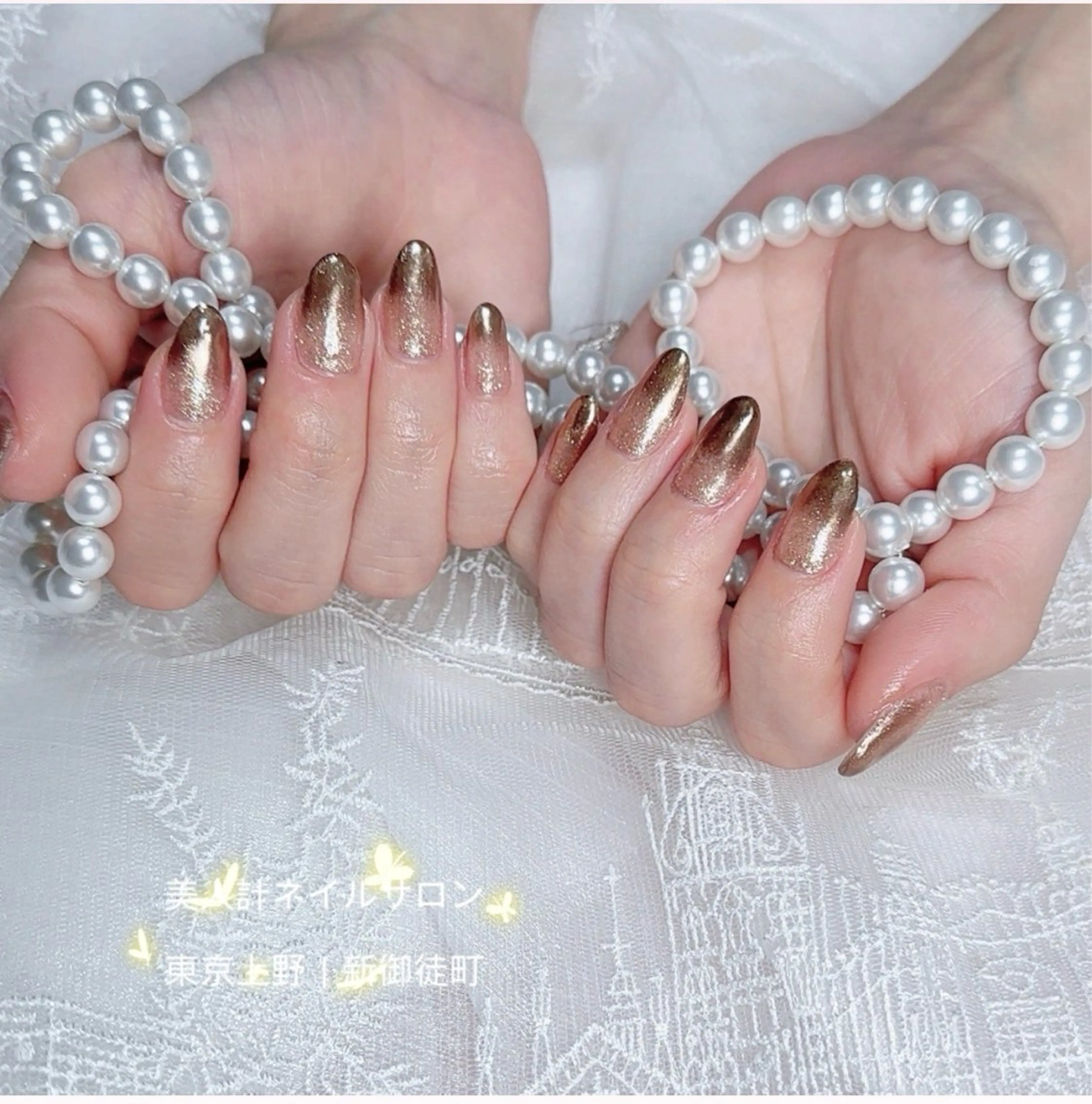 ネイル グラデーション ラメ(グリッター) ミラーネイル ハンドネイル 中山 美月のネイルデザイン