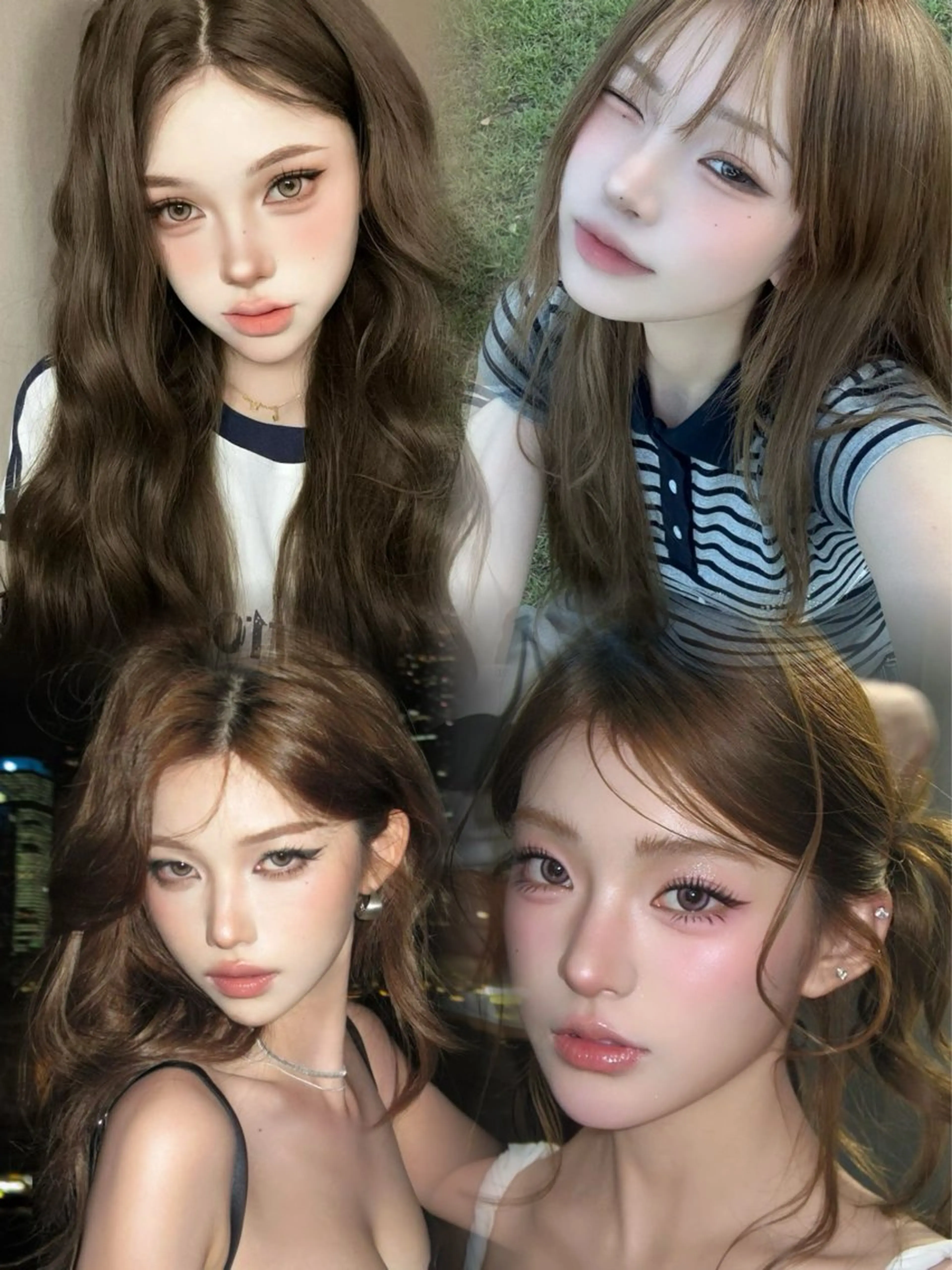 ロング カラー ベージュカラー ブリーチ ダブルカラー ブリーチなしカラー 小顔カット カット ヘアカラー トリートメント 原宿／ワンホンヘア SAAYA🖤のヘアスタイル