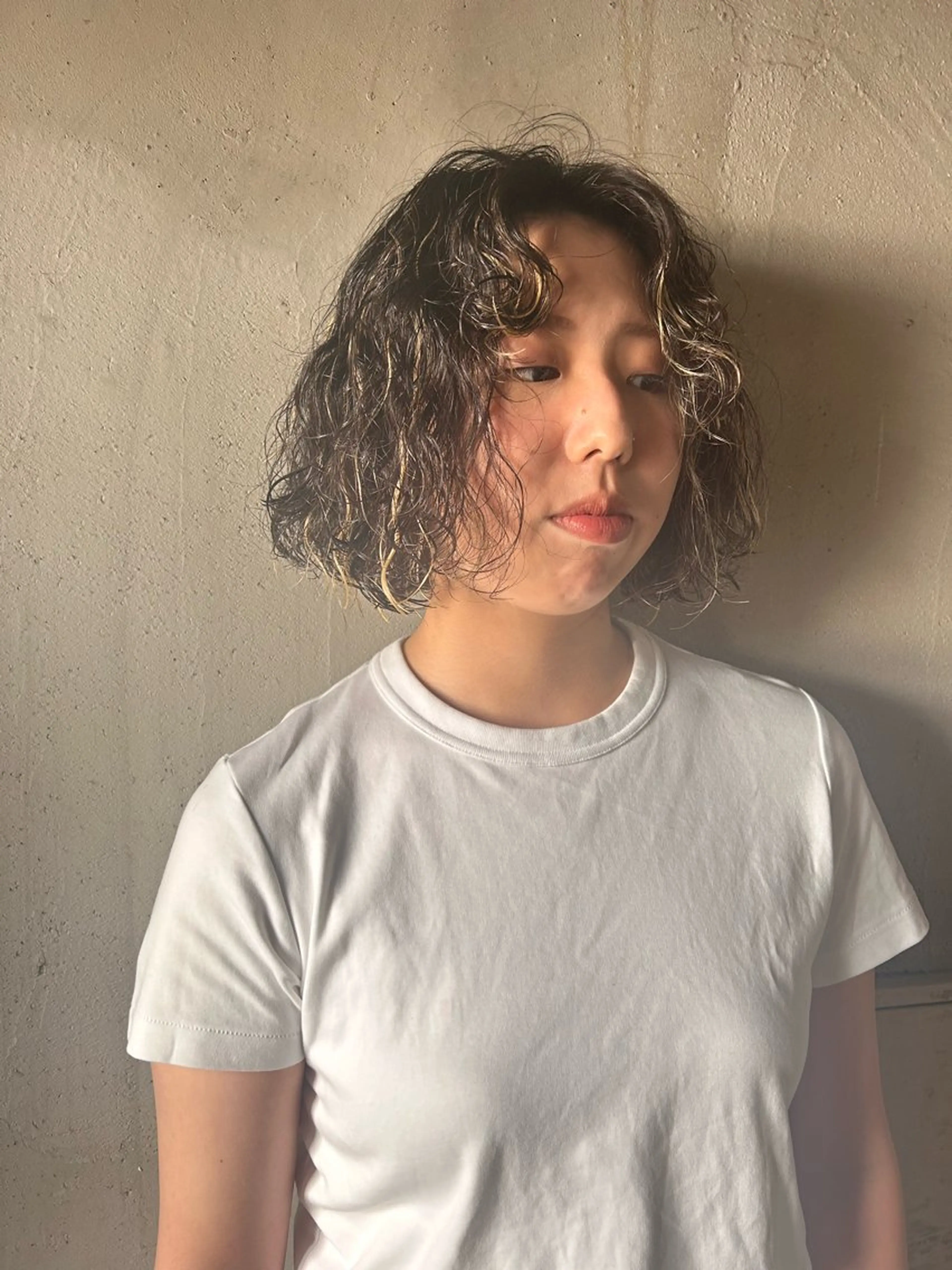 セミロング パーマ お任せヘア☘️☘️ 及川渚のヘアスタイル