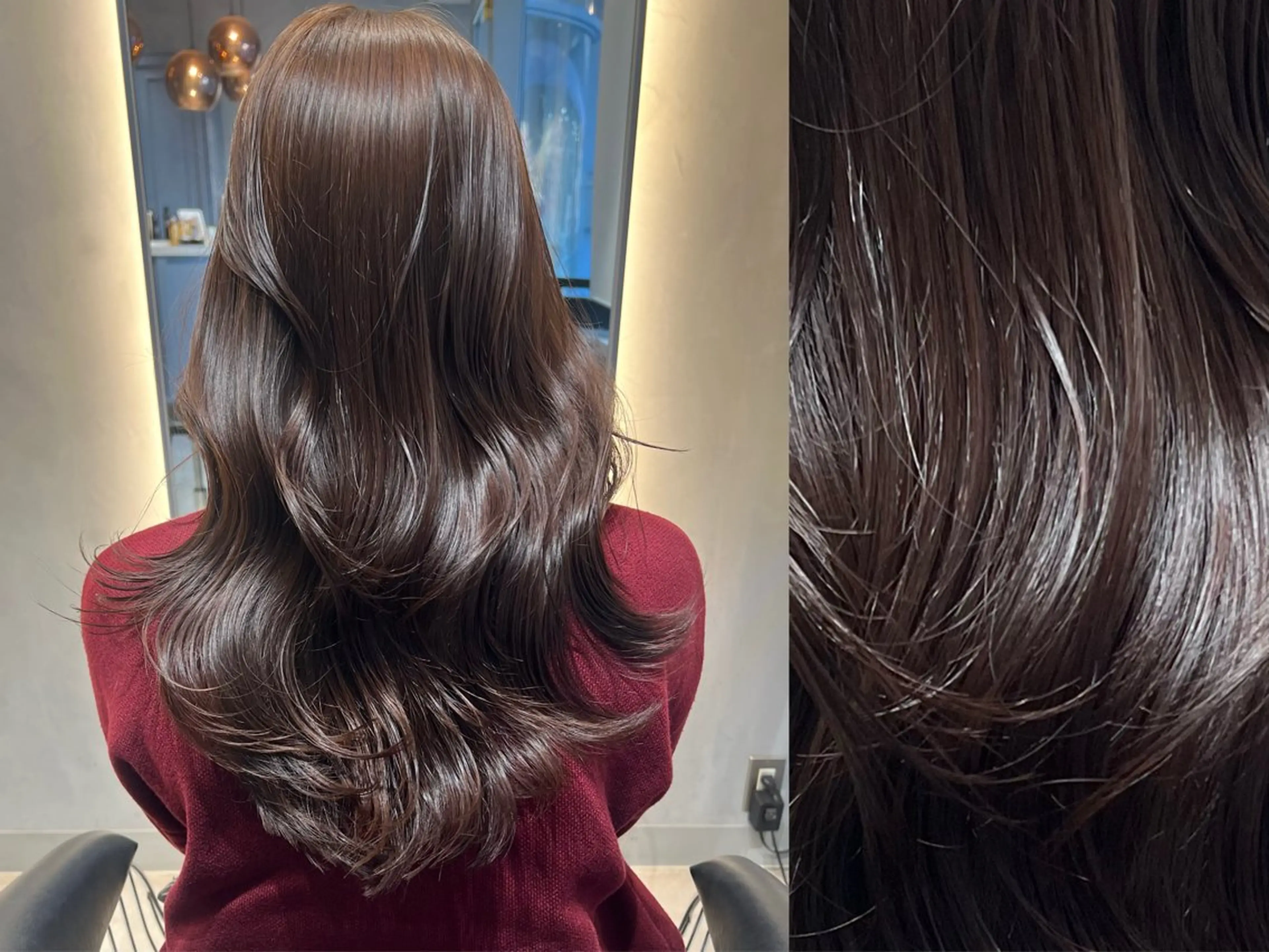 ロング 韓国レイヤーカット/ 縮毛矯正/羽田航のヘアスタイル