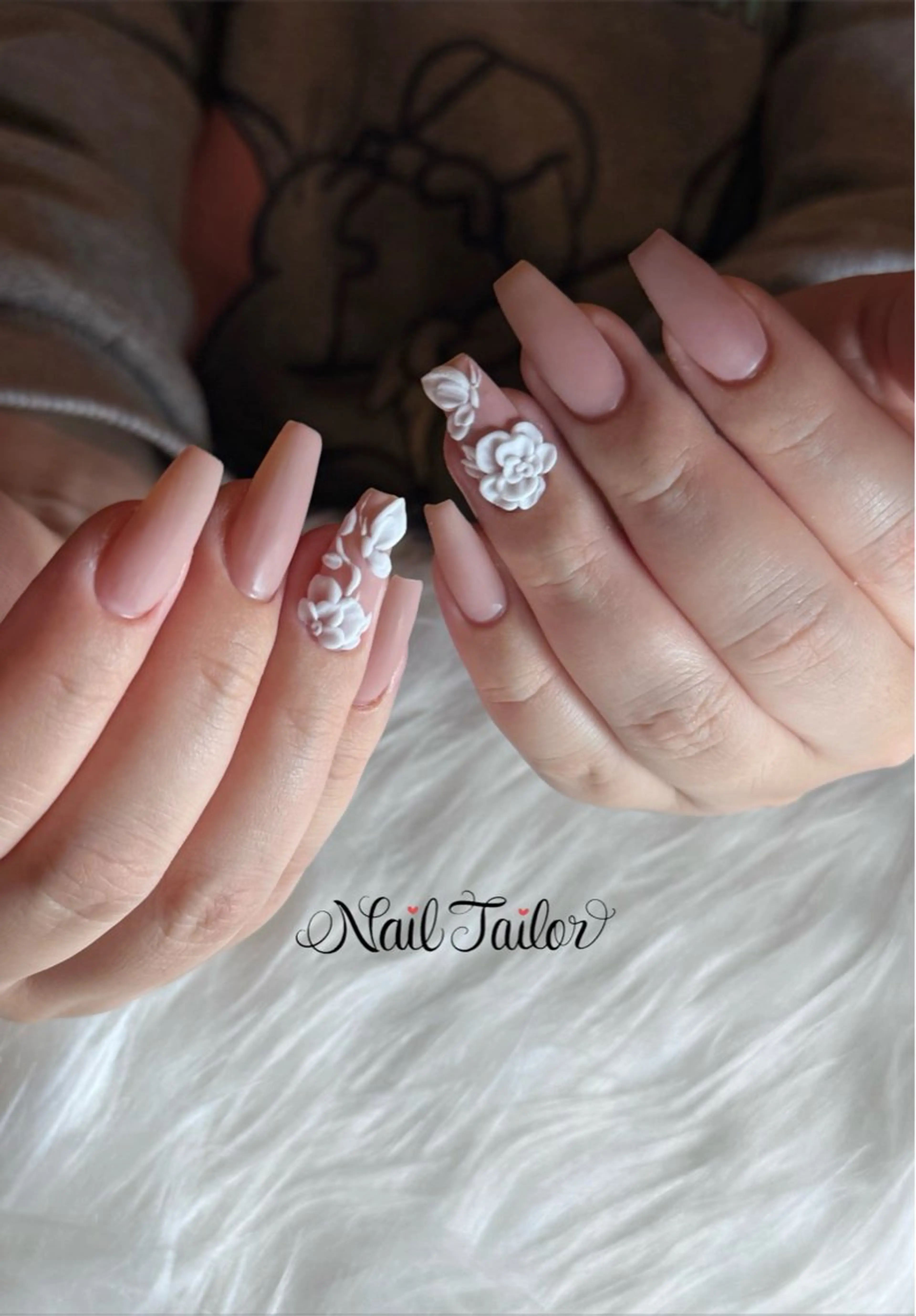 ネイル フラワーネイル マットネイル ハンドネイル NailTailor ネイルテイラーのネイルデザイン