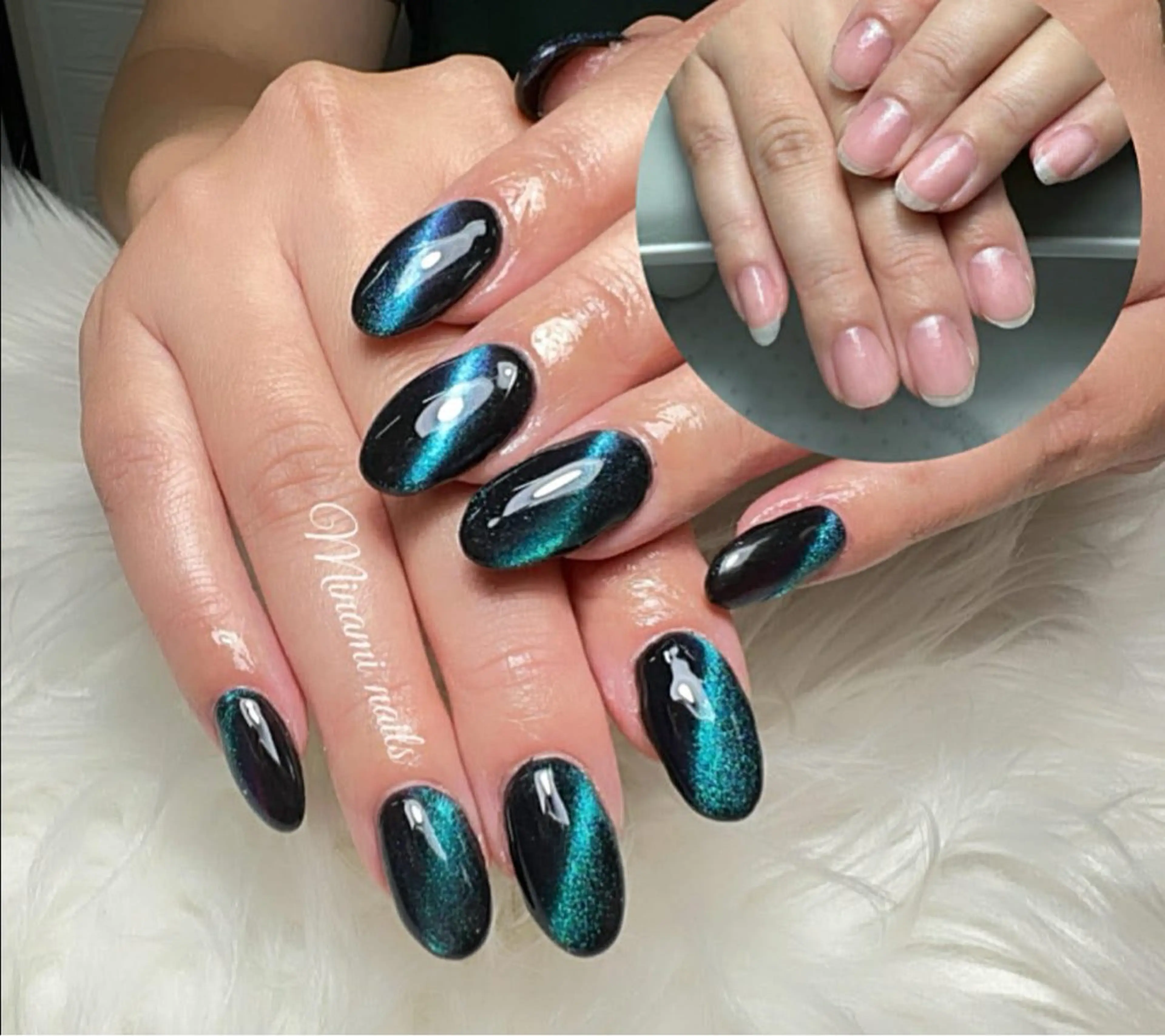 ネイル アートネイル オーロラネイル ガーリー キラキラネイル 韓国ネイル Minami Nailsのネイルデザイン