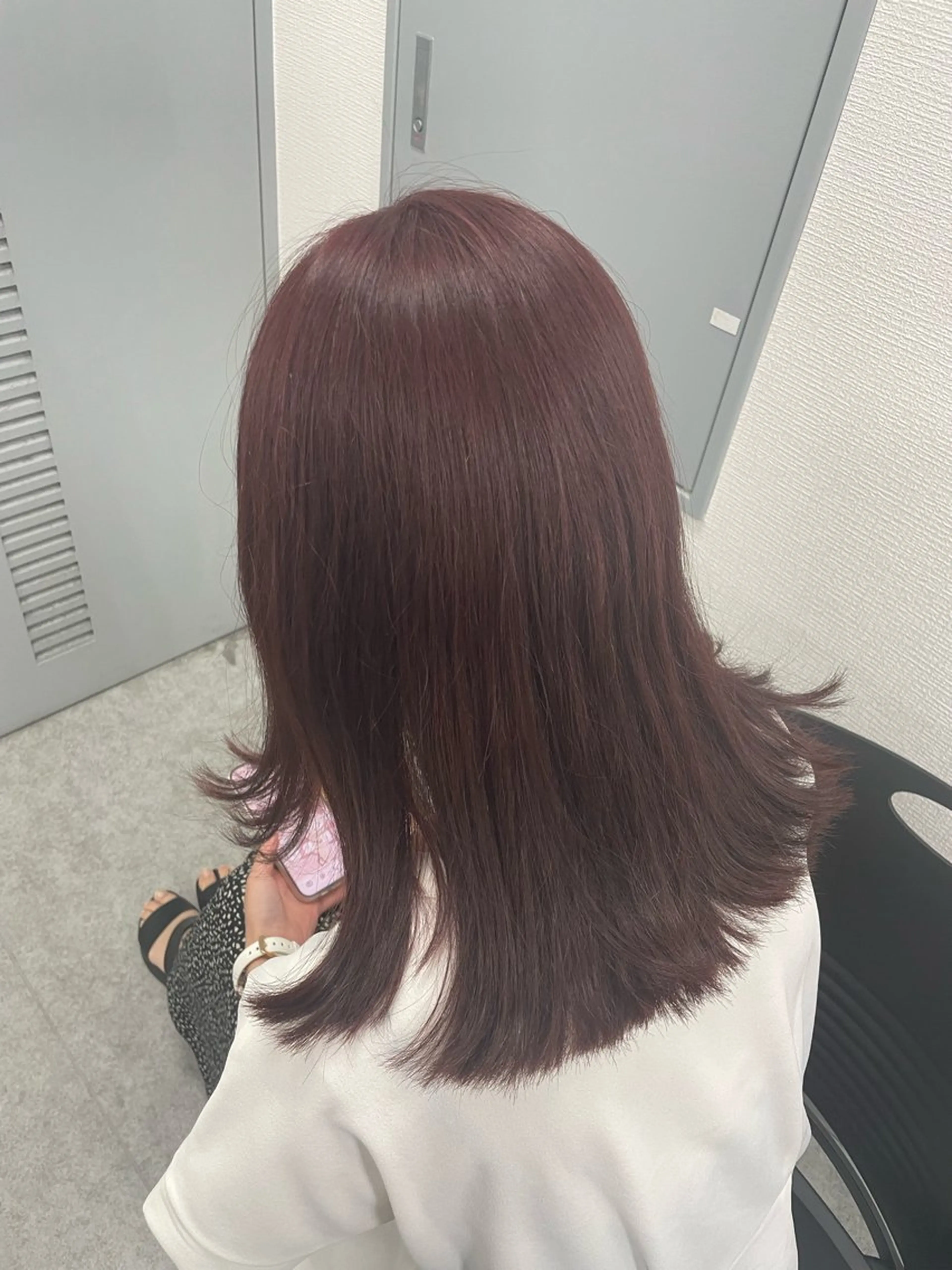 セミロング カラー 中韓レイヤー/ ブラウン🤎はやとのヘアスタイル