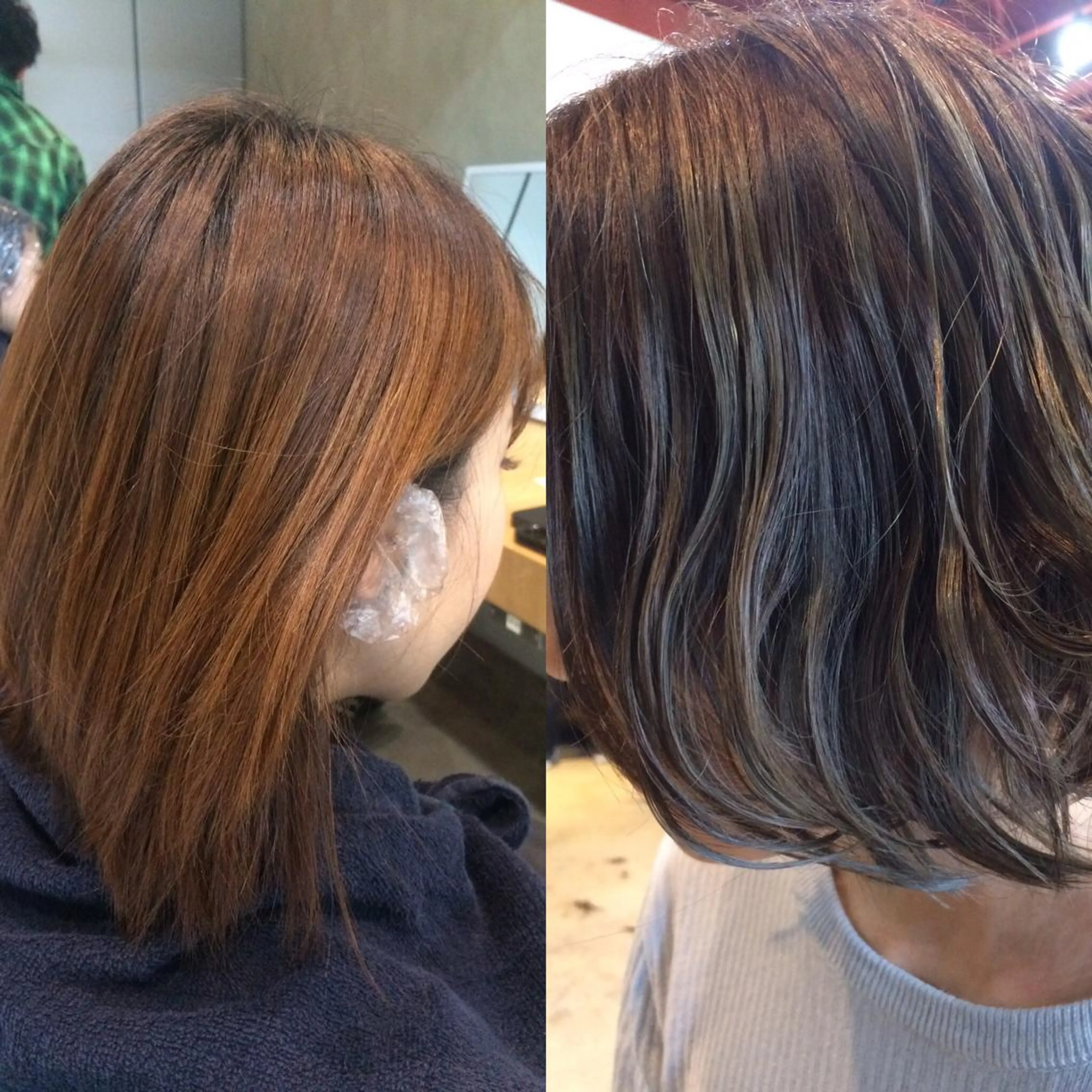 ショート カラー ヘアアレンジ 切りっぱなしボブ ハイライトカラー ボブ ハイライト 今泉 直裕ショートボブの匠のヘアスタイル