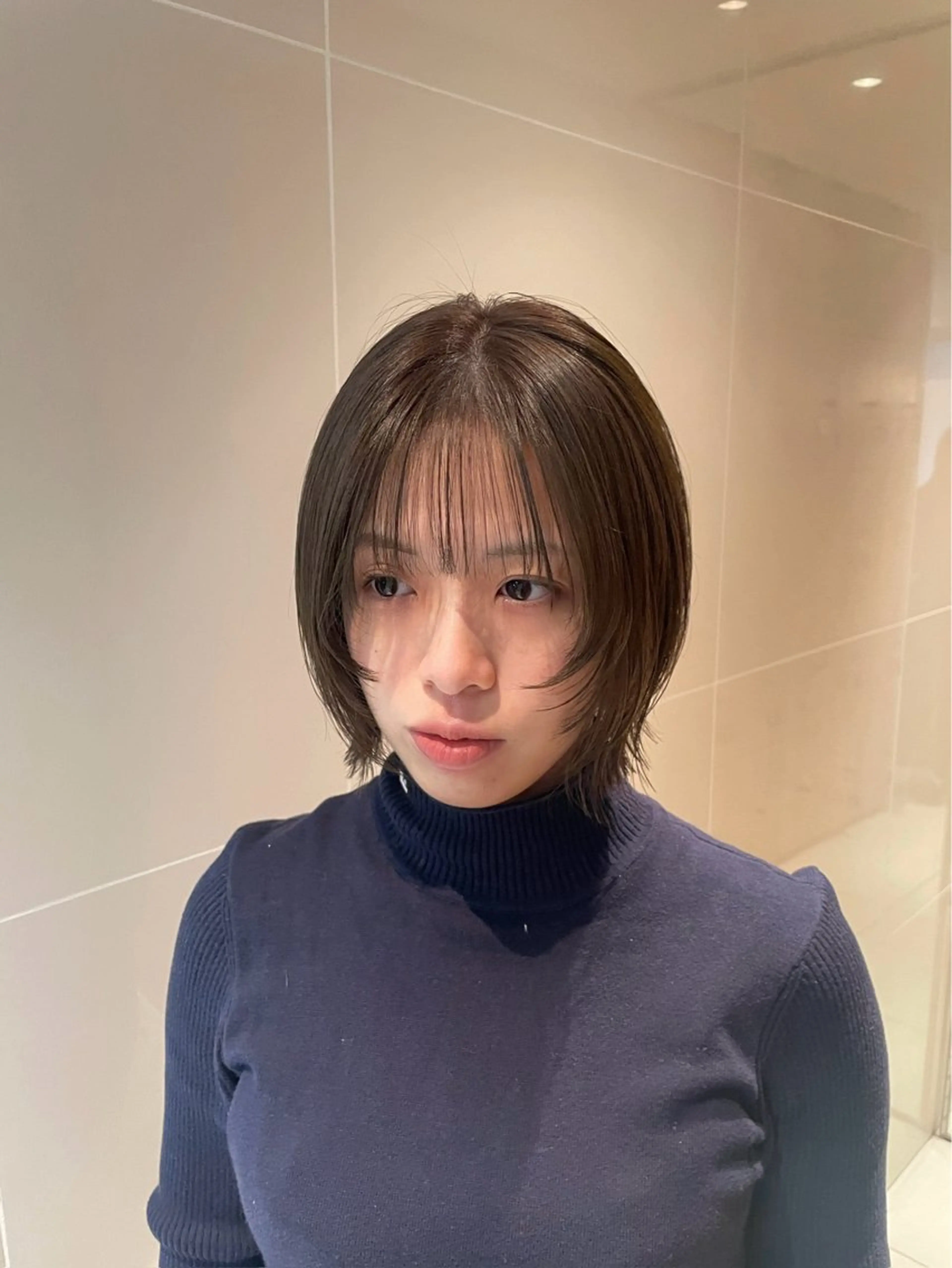 ショート カラー 顔まわりレイヤー レイヤーカット カット ヘアカラー トリートメント 縮毛矯正/レイヤー 🌙児玉光瑠のヘアスタイル