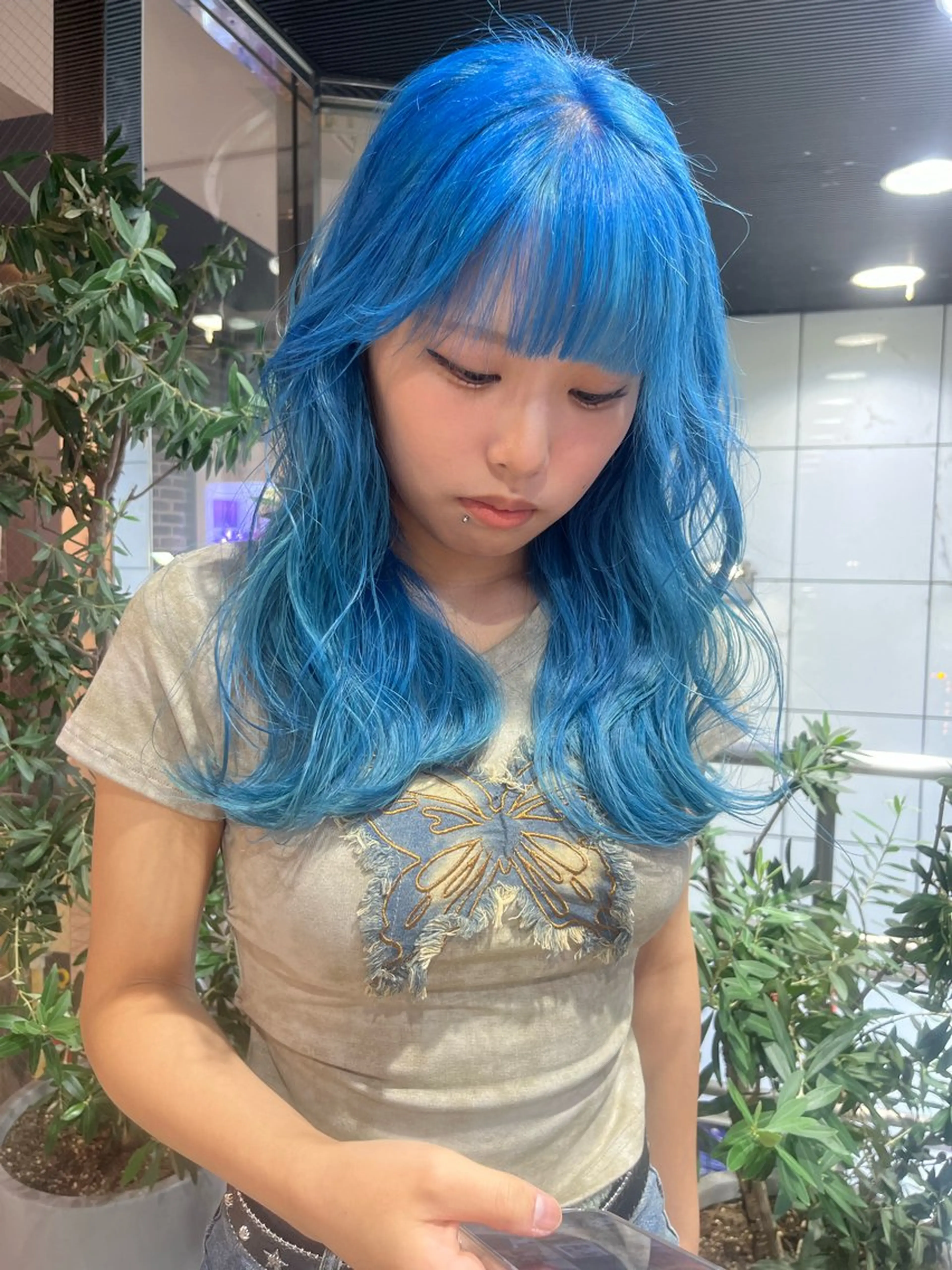 ミディアム カラー 💖デザインカラー/ タダ ハナカ💖のヘアスタイル