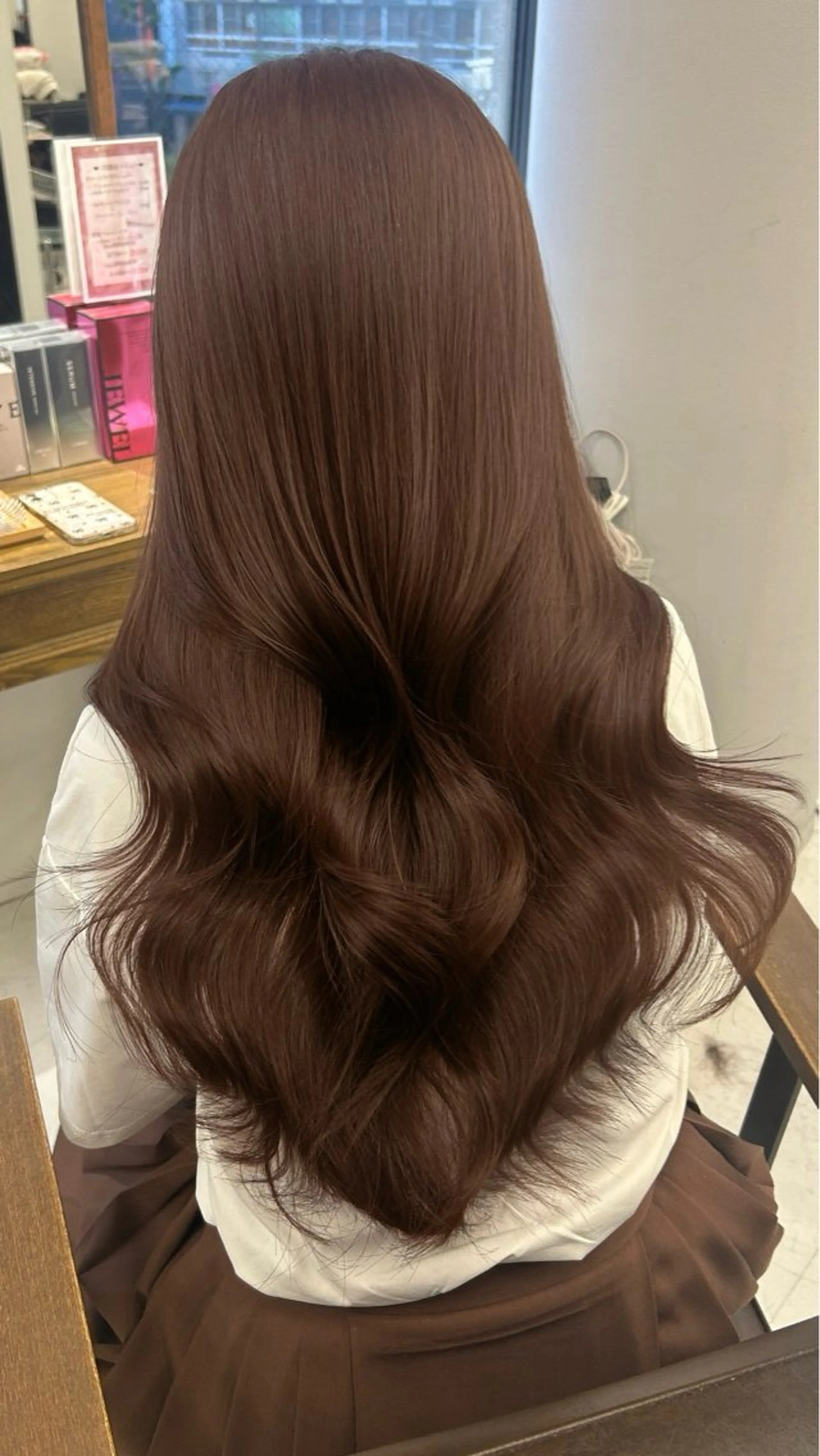 ロング カラー ベージュカラー ブリーチ ダブルカラー ブリーチなしカラー ヘアカラー トリートメント 戸川 未夢のヘアスタイル