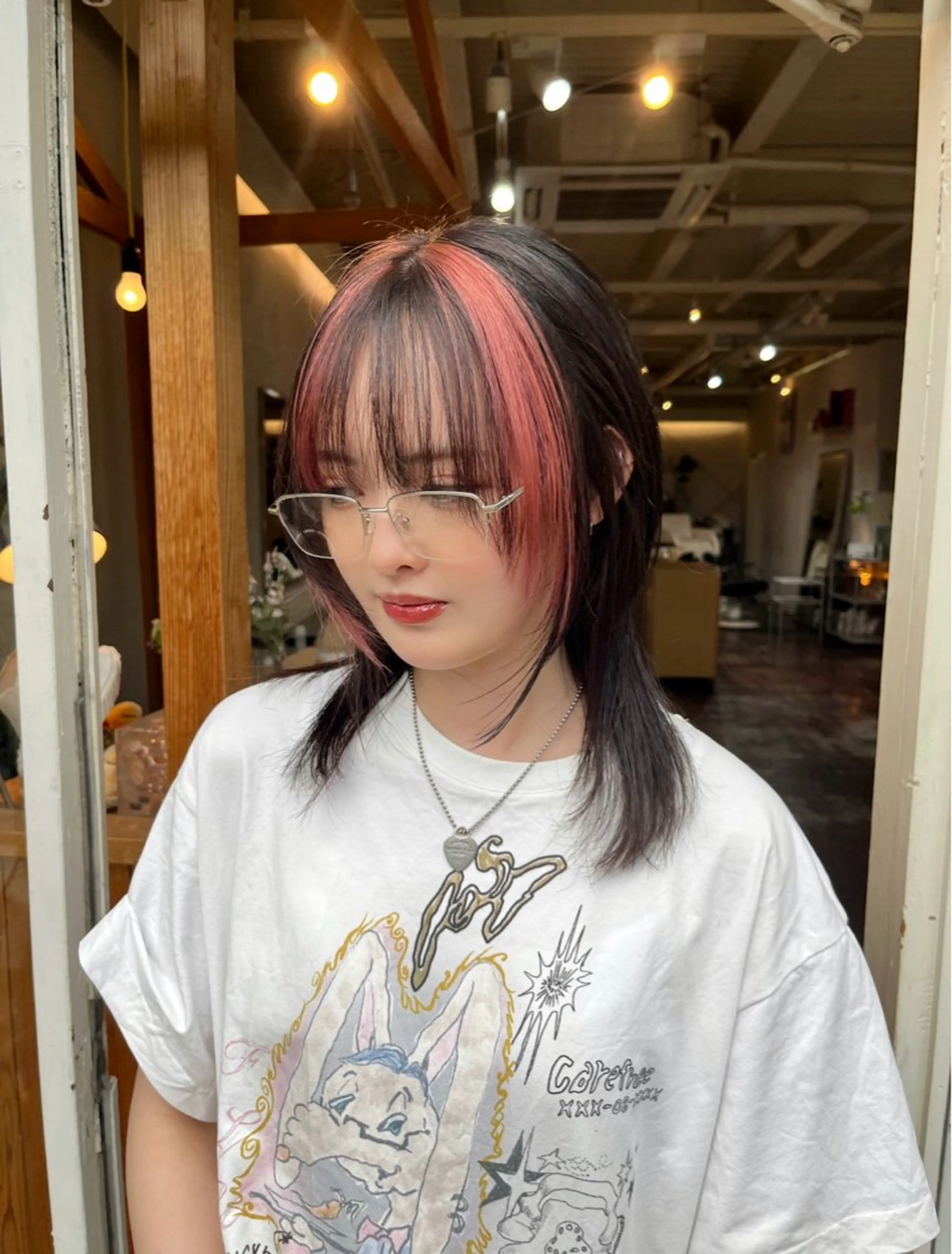 ミディアム カラー 韓国風ヘア レイヤーカット カット ヘアカラー トリートメント Junmi/ﾁｶｼﾂ /堀江のヘアスタイル