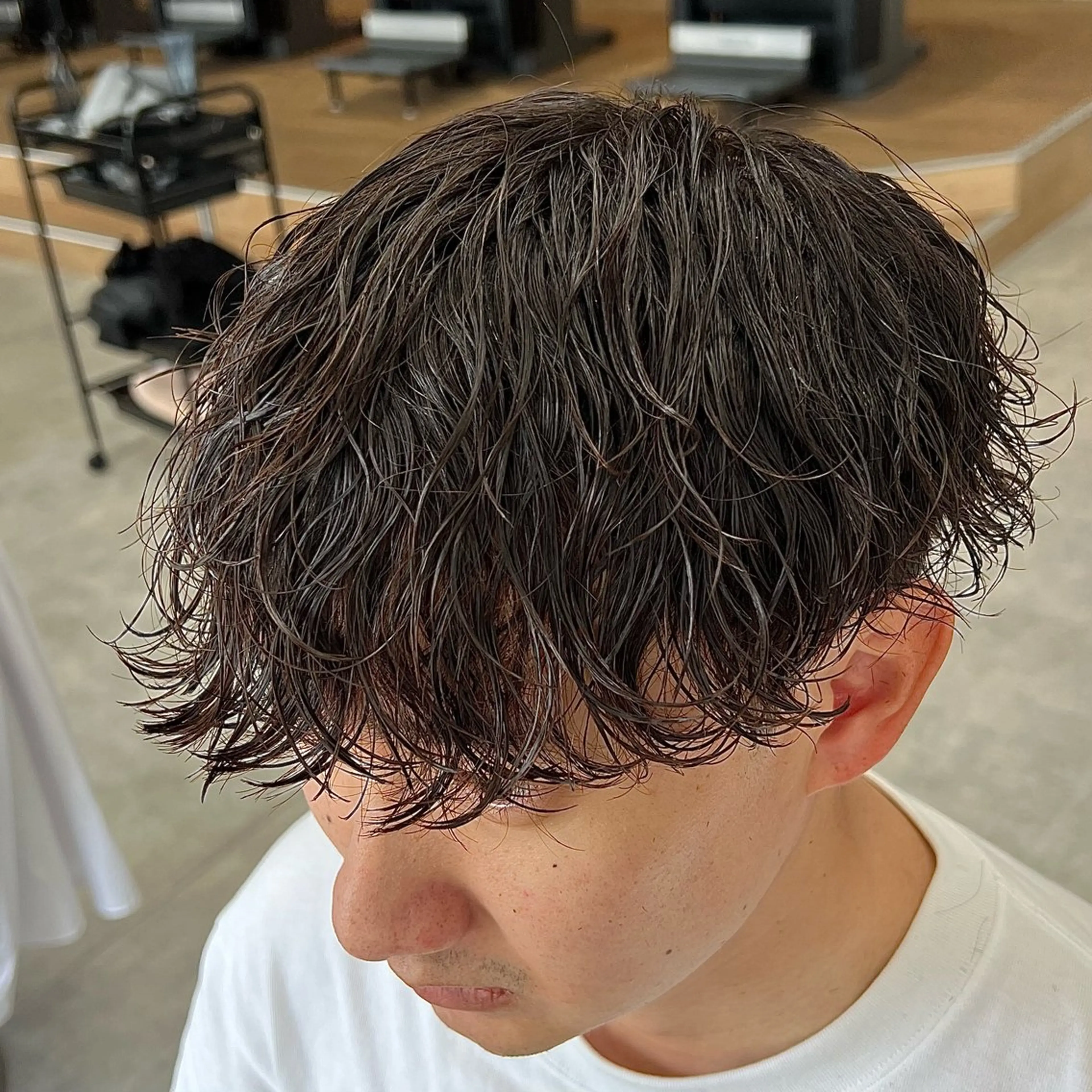 ショート パーマ メンズ カット パーマ メンズパーマ/波巻き 新潟/万代/夏芽🎀のヘアスタイル