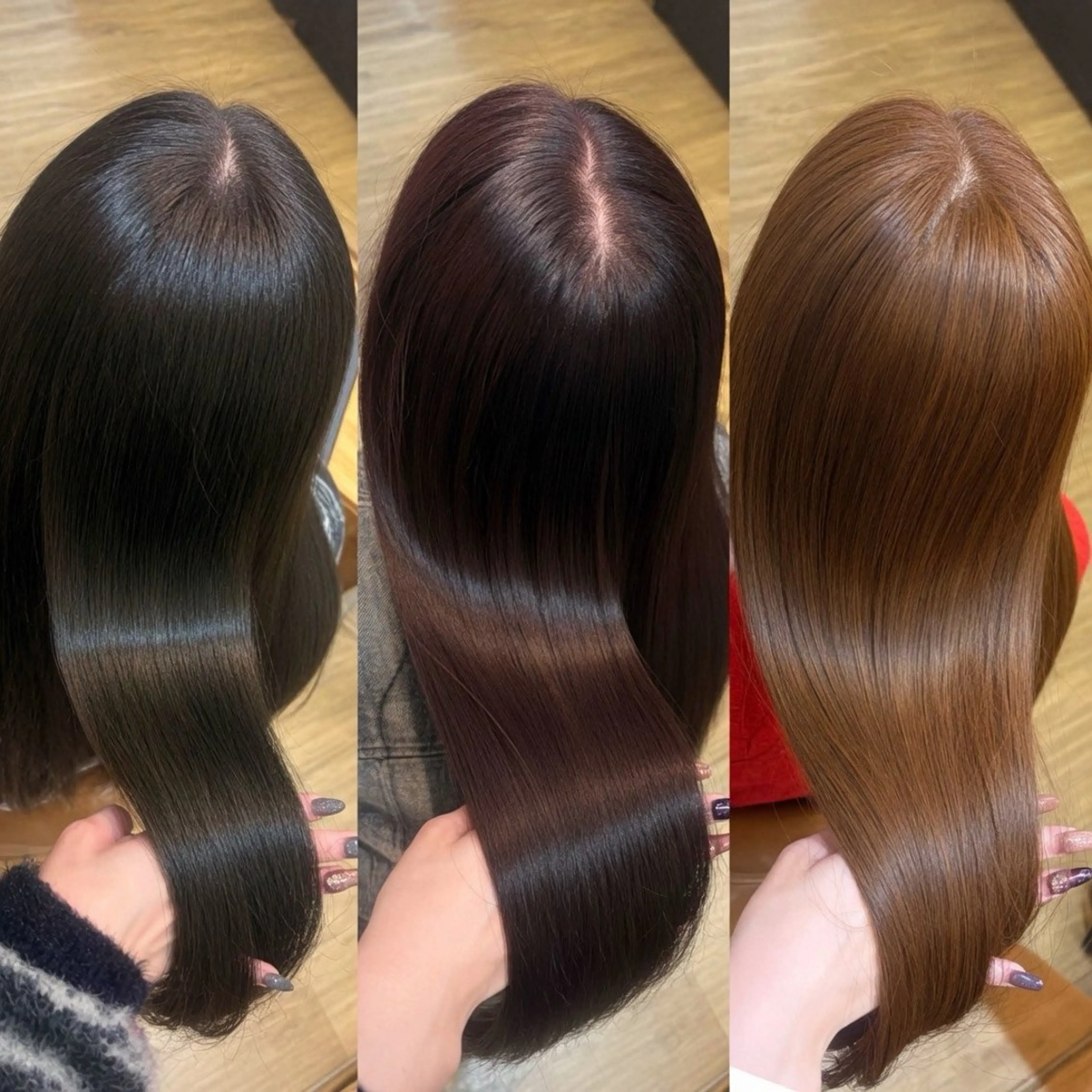 ロング カット ヘアカラー トリートメント 髪質改善Wカラー ウルトワのアユカのヘアスタイル