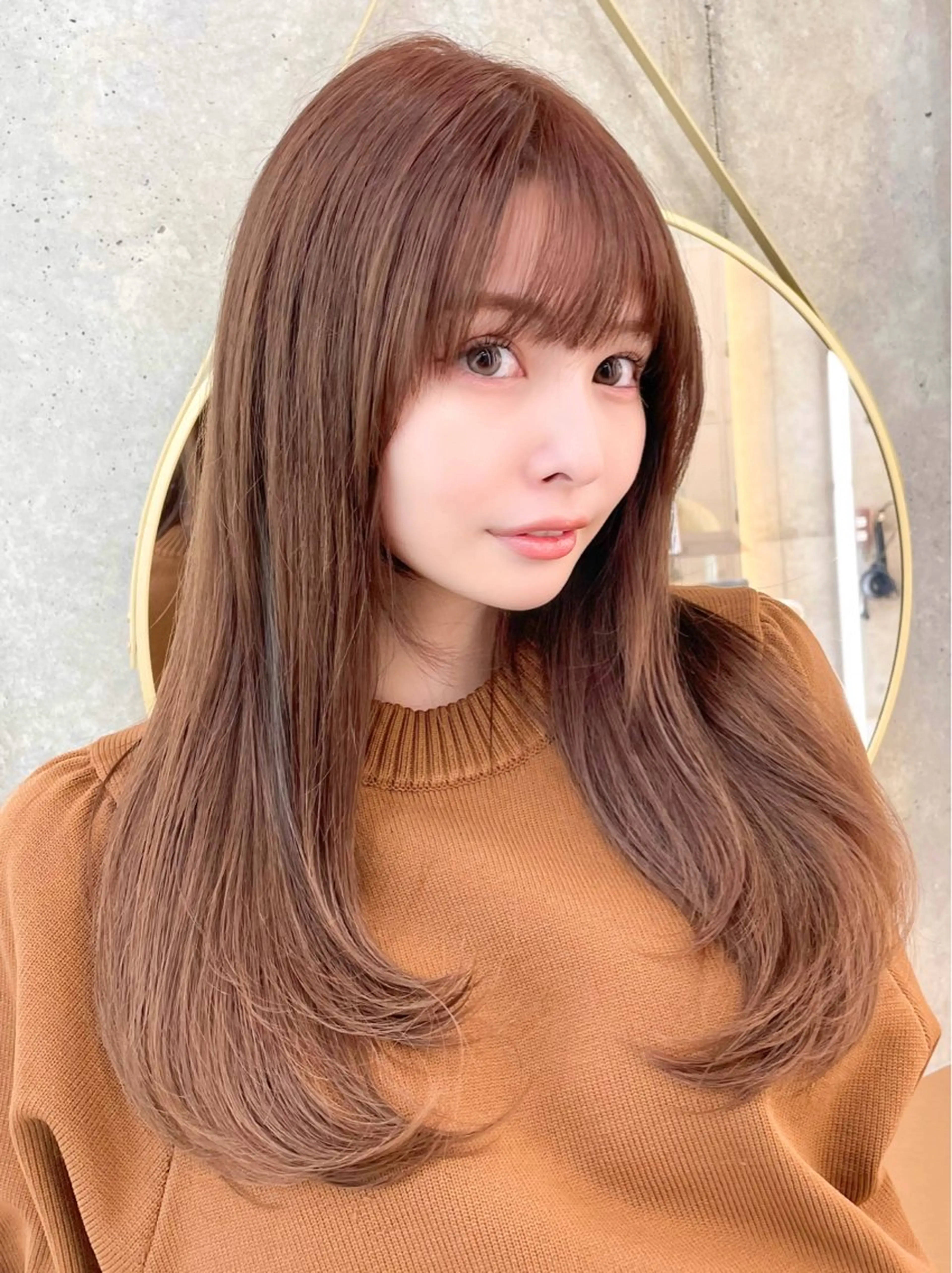 ロング カラー カット ヘアカラー トリートメント 韓国ヘア🇰🇷 レイヤー/芝春樹のヘアスタイル