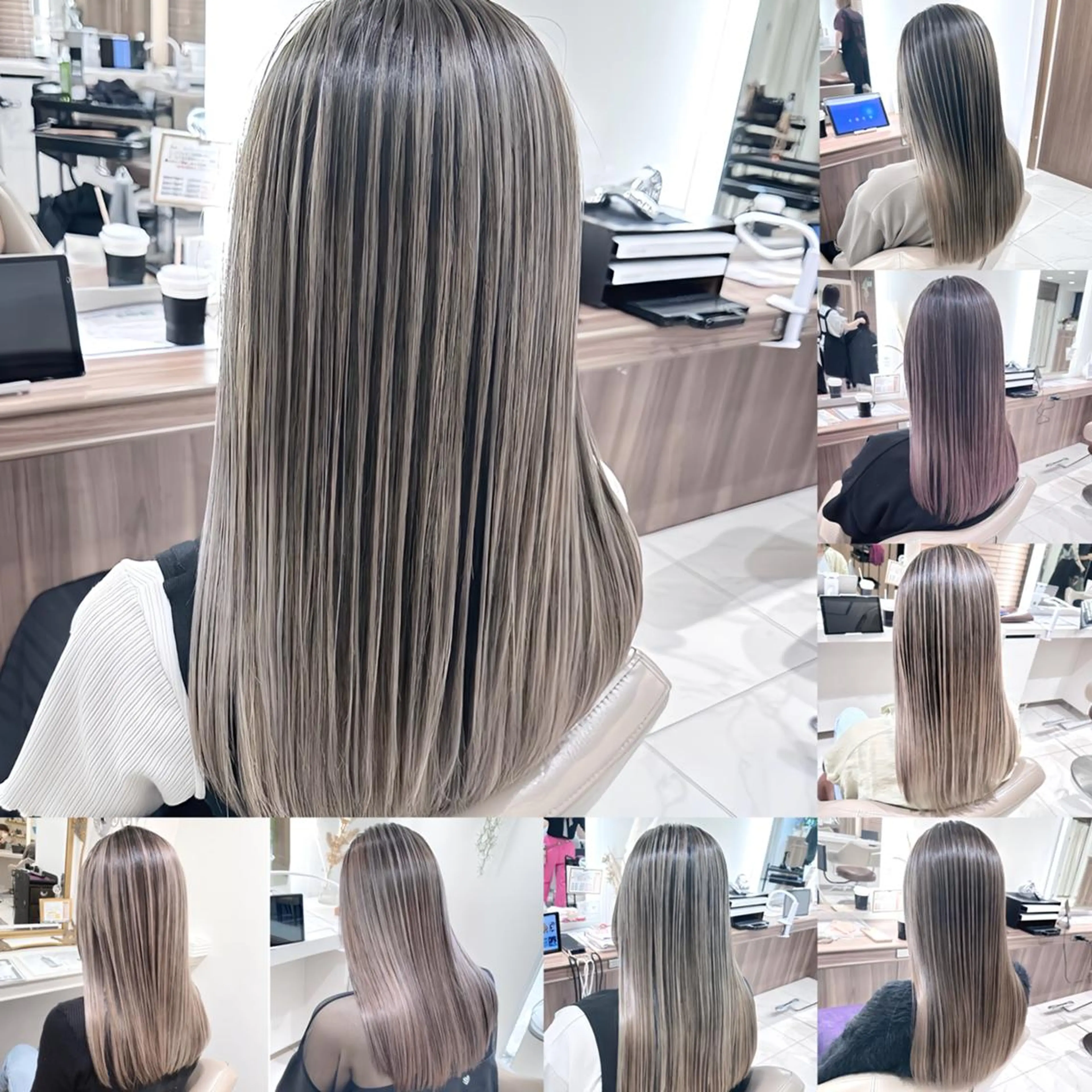 ロング カラー バレイヤージュ 髪質改善 レイヤーカット カット ヘアカラー トリートメント 山崎俊輔/髪質改善 /バレイヤージュのヘアスタイル