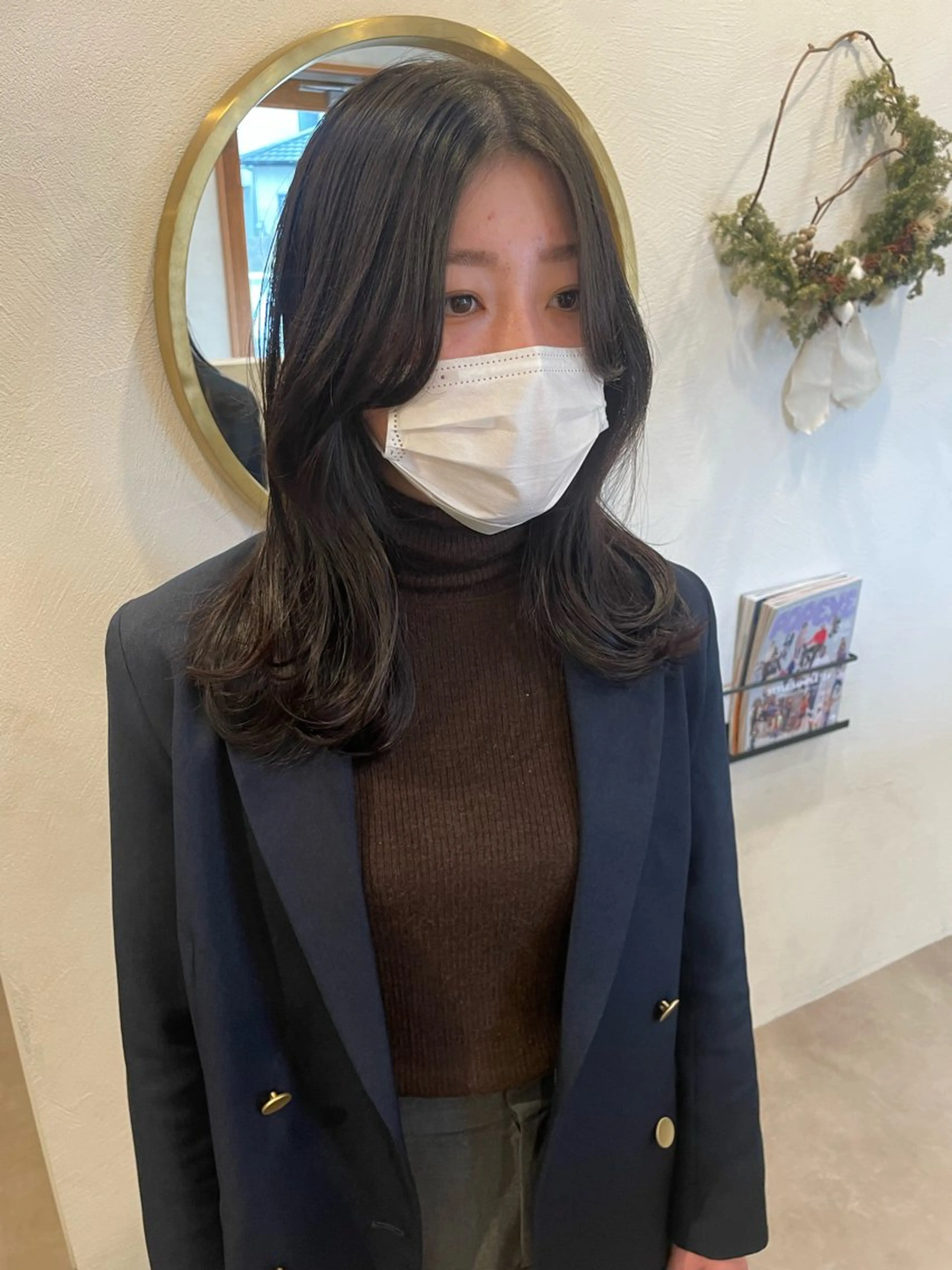 ミディアム カラー グレージュ くびれヘア kako ／透明感カラー🤍のヘアスタイル