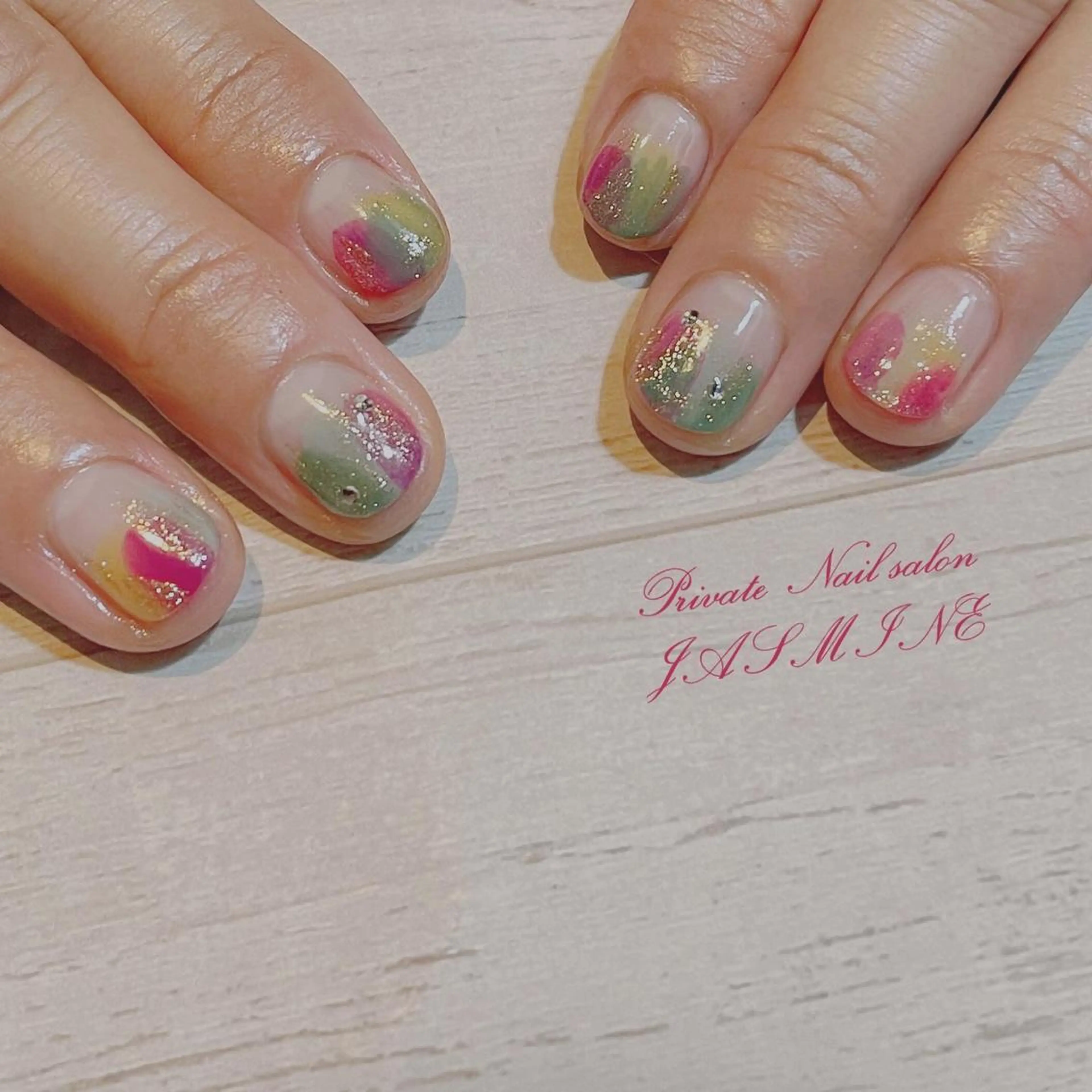 ネイル 春ネイル ハンドネイル Nail salon JASMINEのネイルデザイン