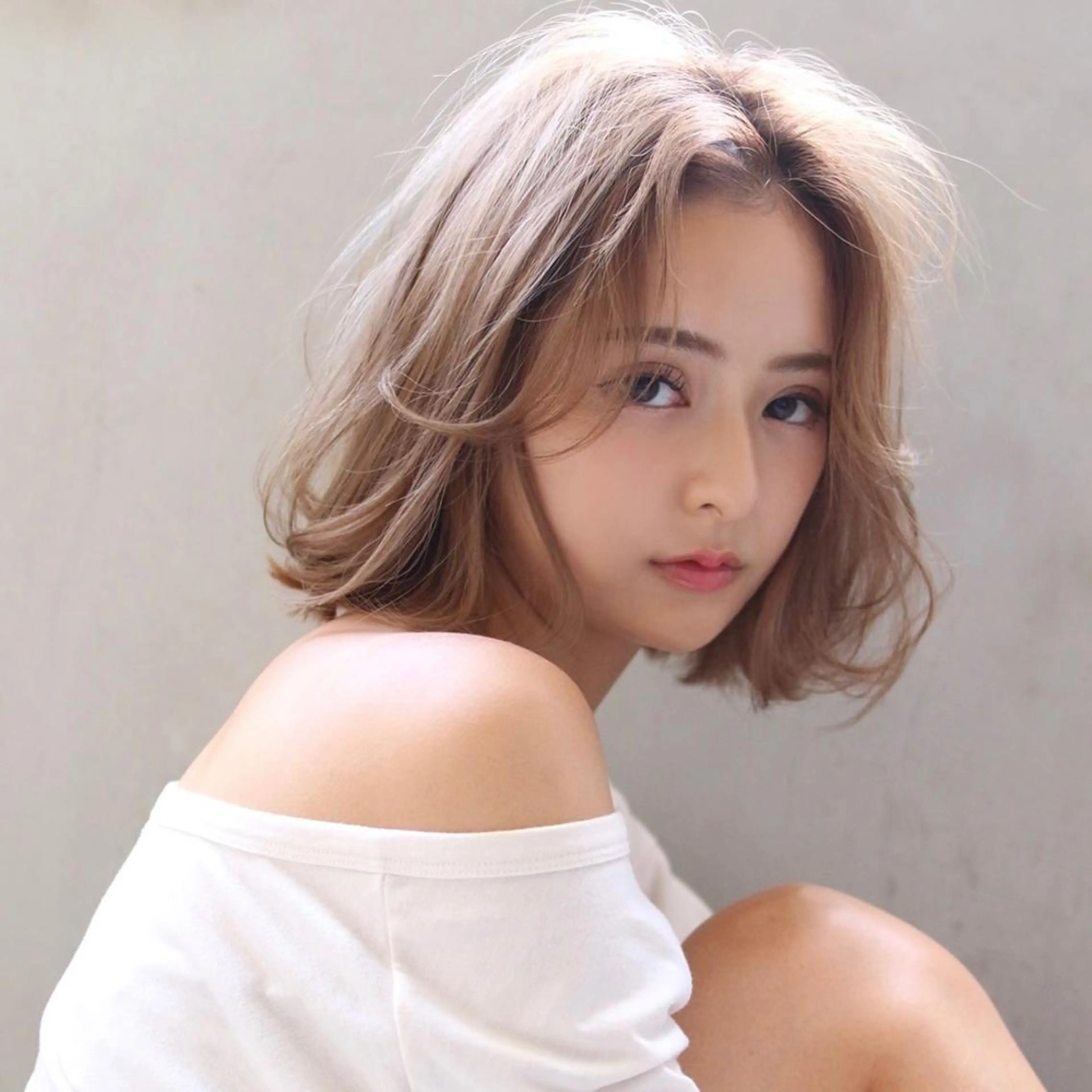 ミディアム ヘアーズベリー 藤本のヘアスタイル