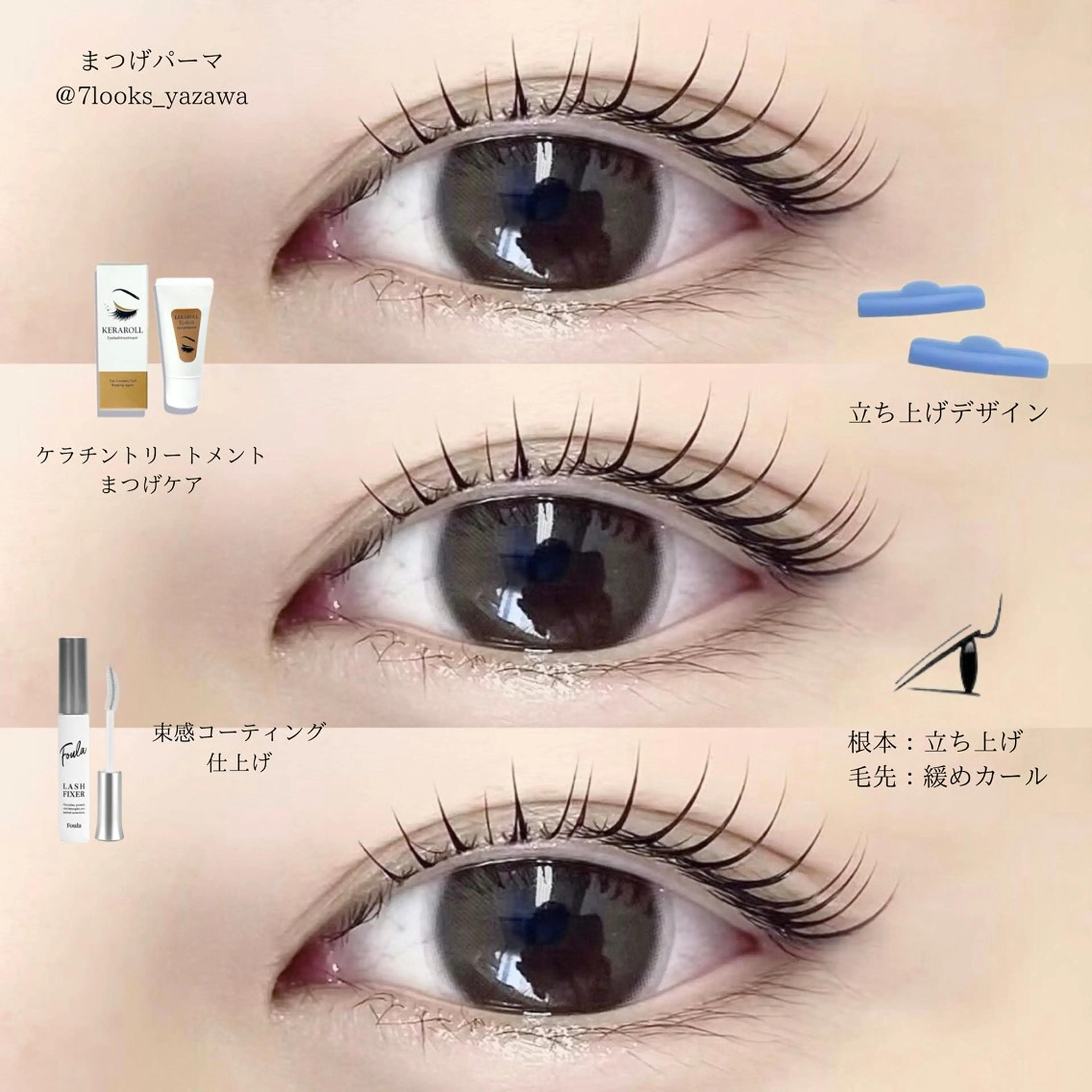 マツエク・マツパ ケラチンラッシュリフト 束感まつ毛 ナチュラル まつげパーマ マツパ eyelist harukaのマツエク・マツパデザイン