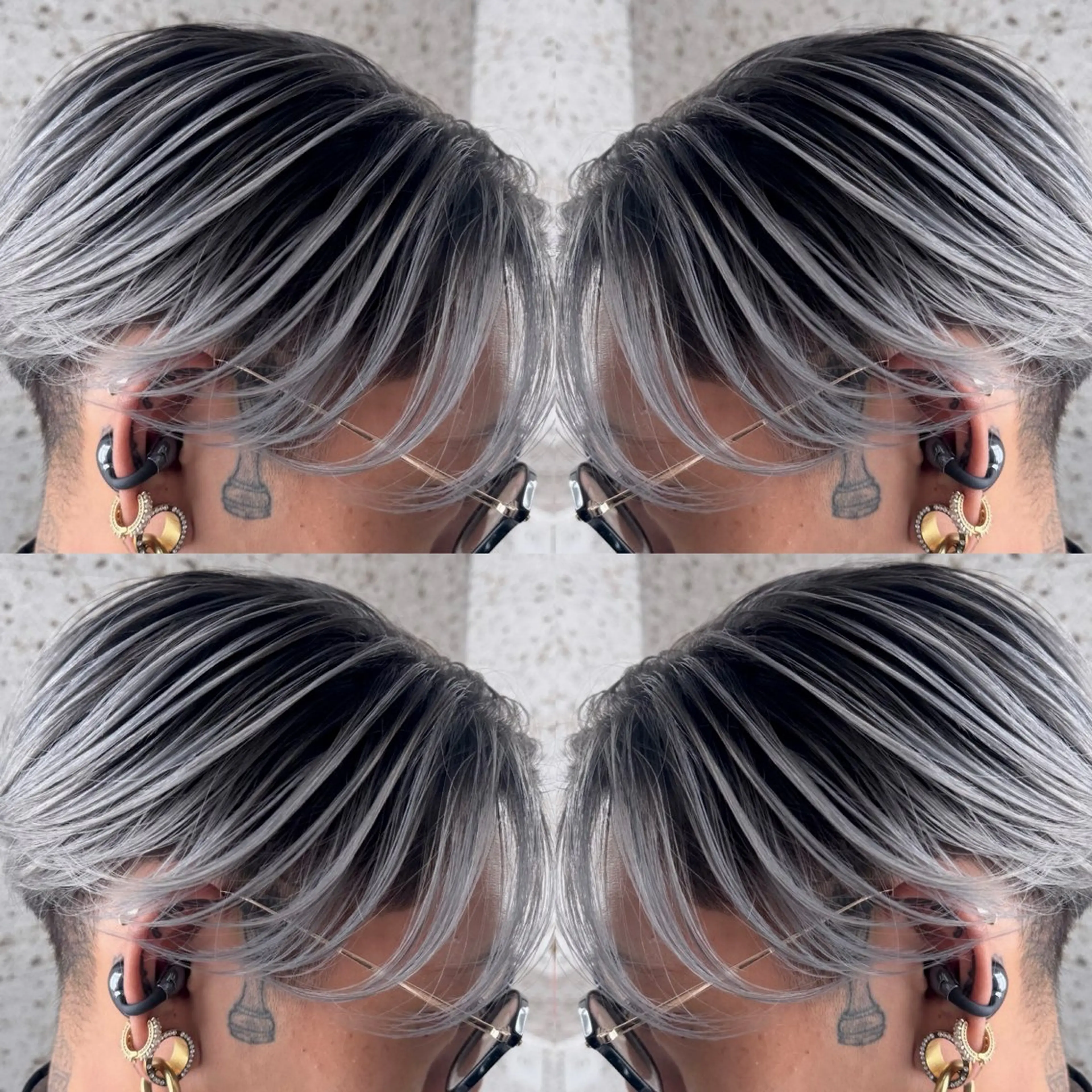 ショート 有人/バレイヤージュ /シャドールーツのヘアスタイル