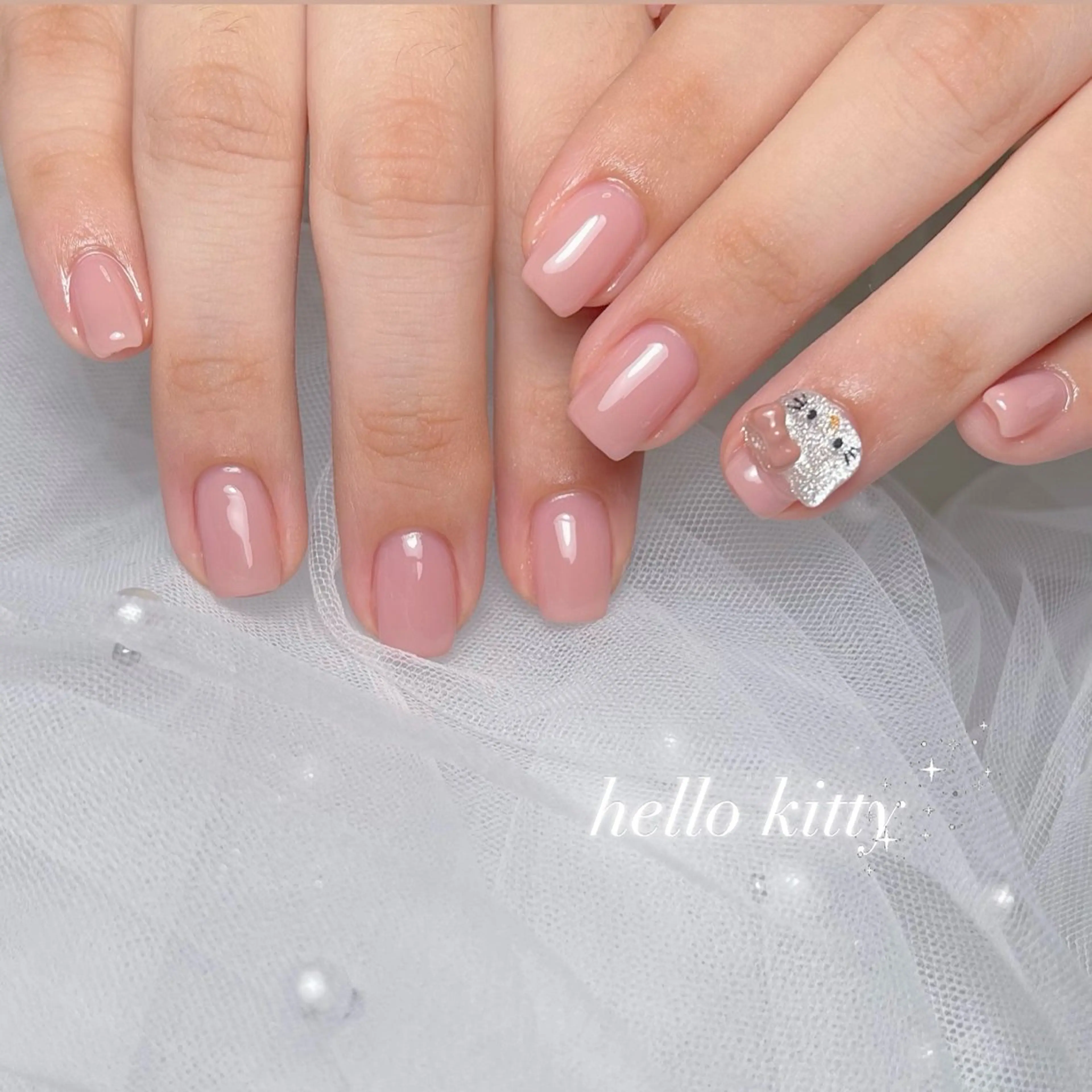 ネイル アートネイル 長さ出し ジェルネイル 韓国ネイル 持ち込み ハンドネイル RE SALONのネイルデザイン