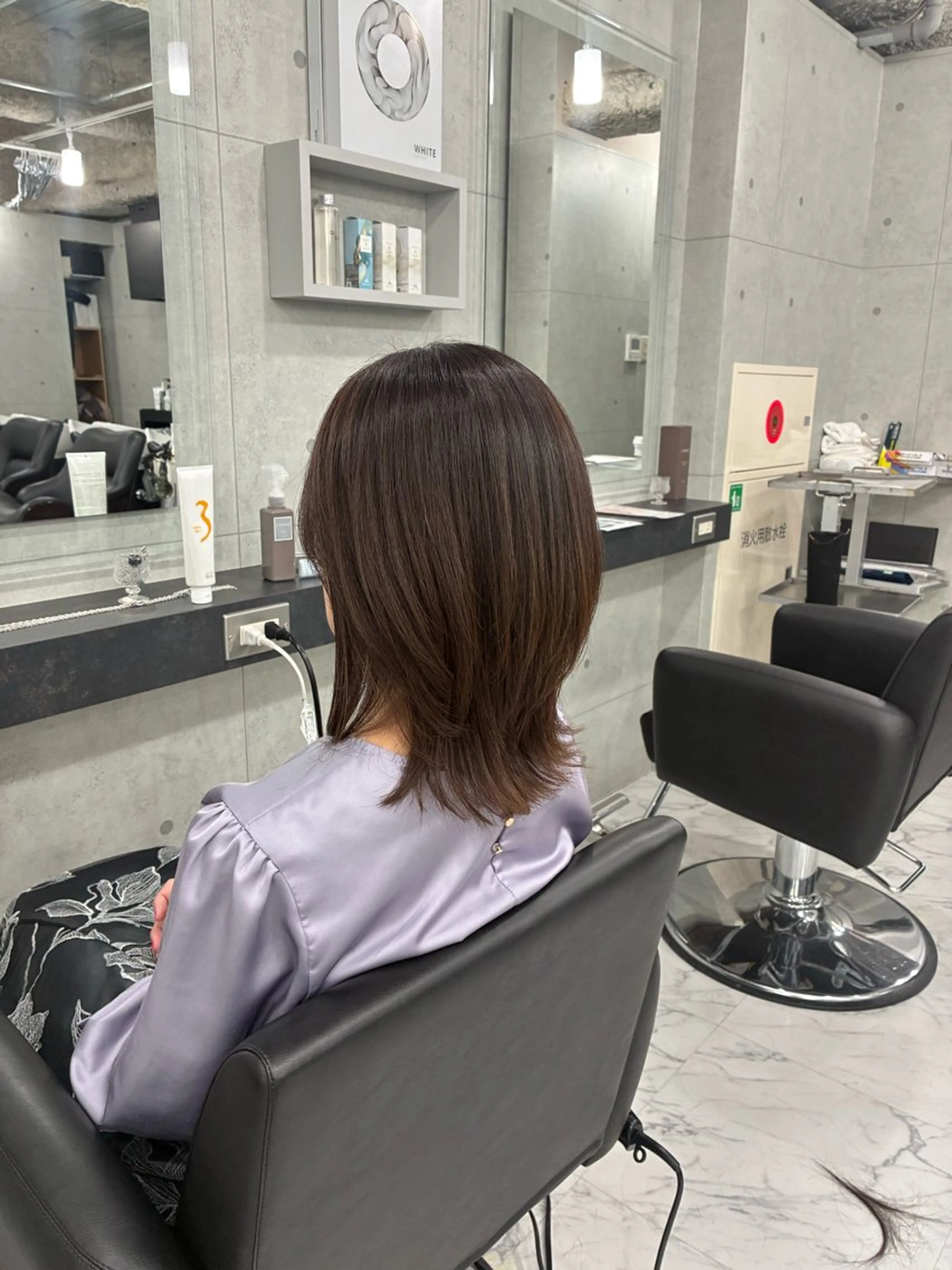 ミディアム カラー 小顔カット カット ヘアカラー Endearing 🌟銀座のヘアスタイル