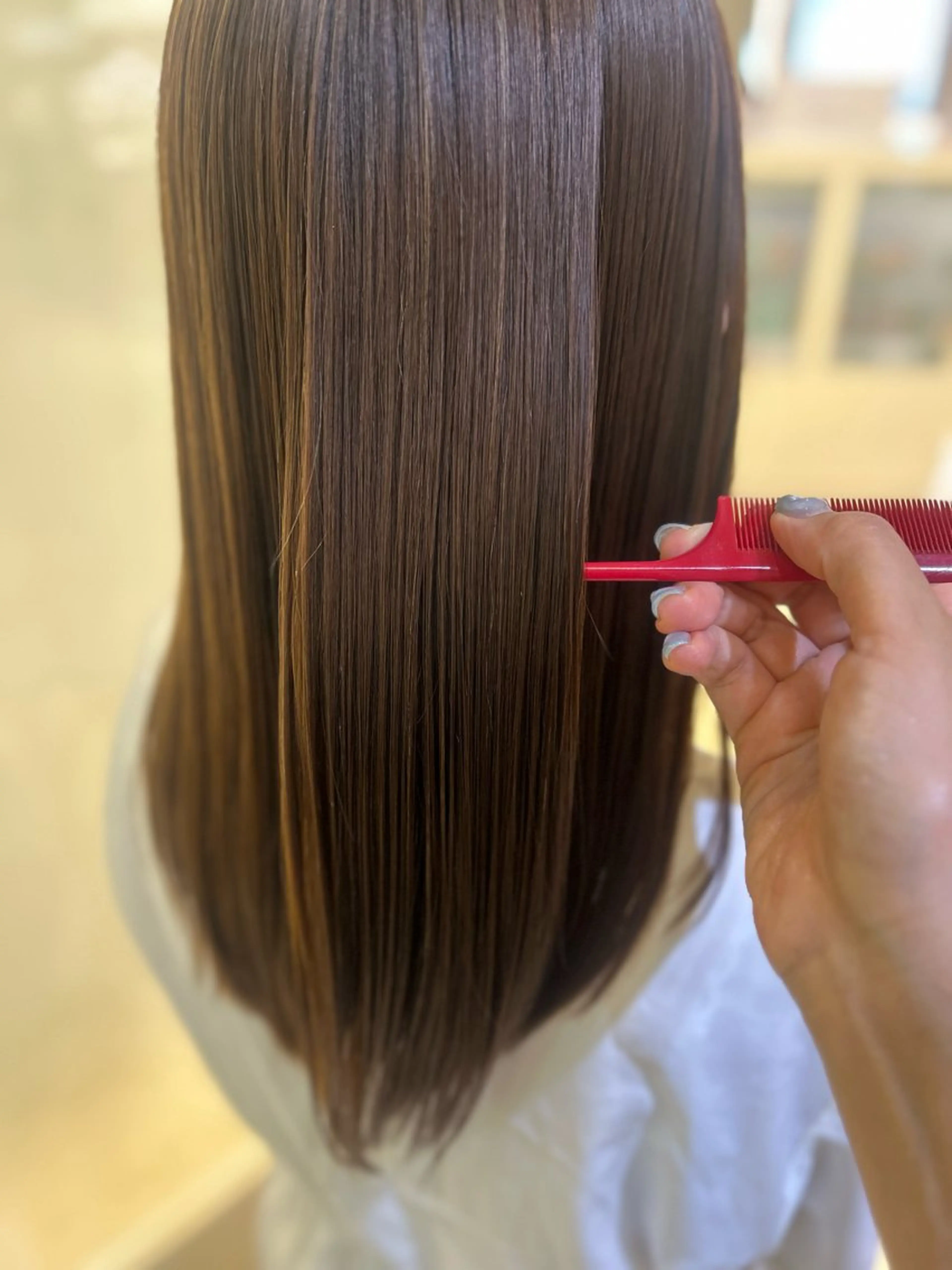 セミロング カラー カット ヘアカラー トリートメント 縮毛矯正/髪質改善/ 艶髪ササキナツミのヘアスタイル