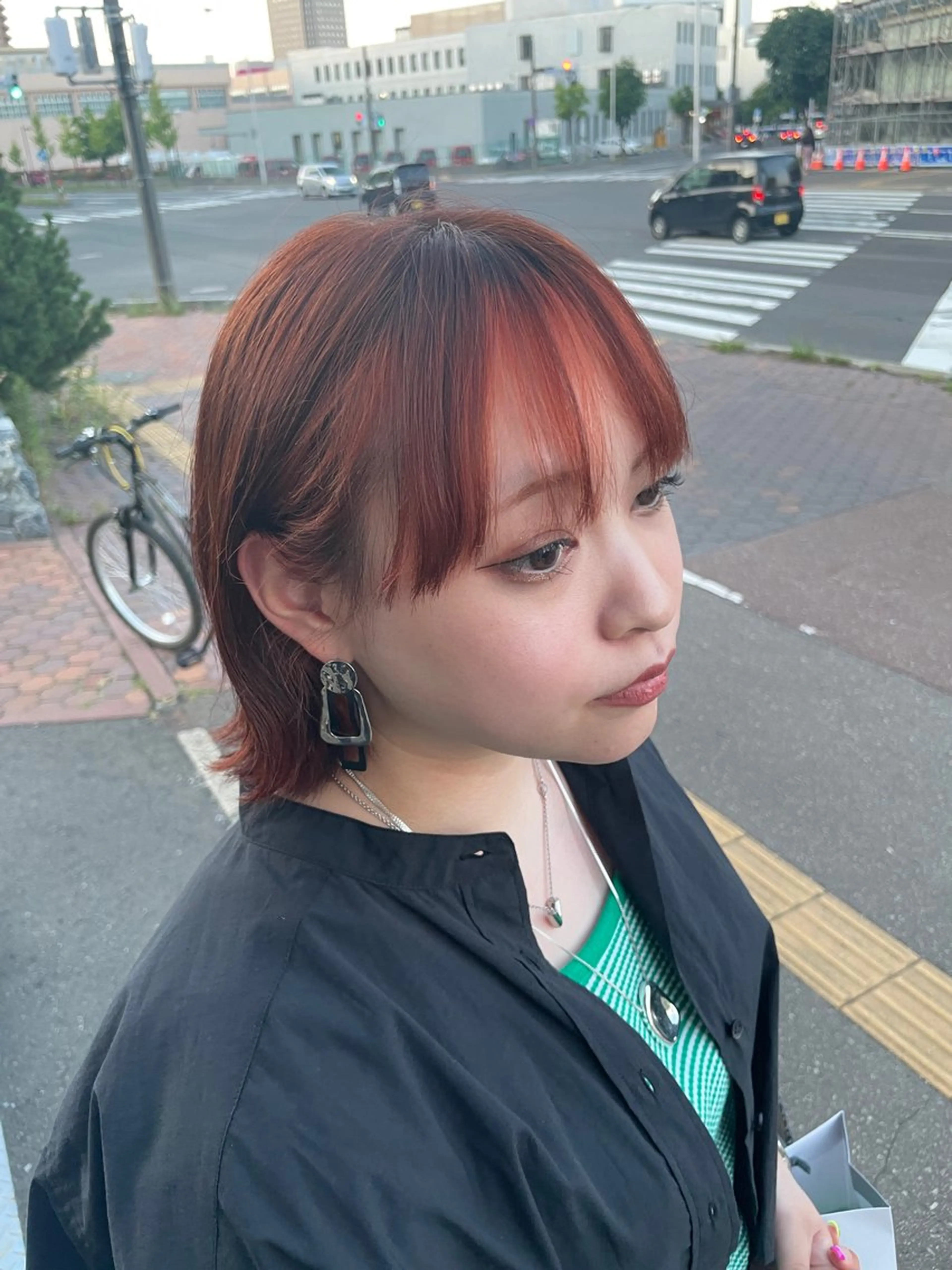 ミディアム 髪質改善 縮毛矯正 トリートメント 阿部 祥大のヘアスタイル