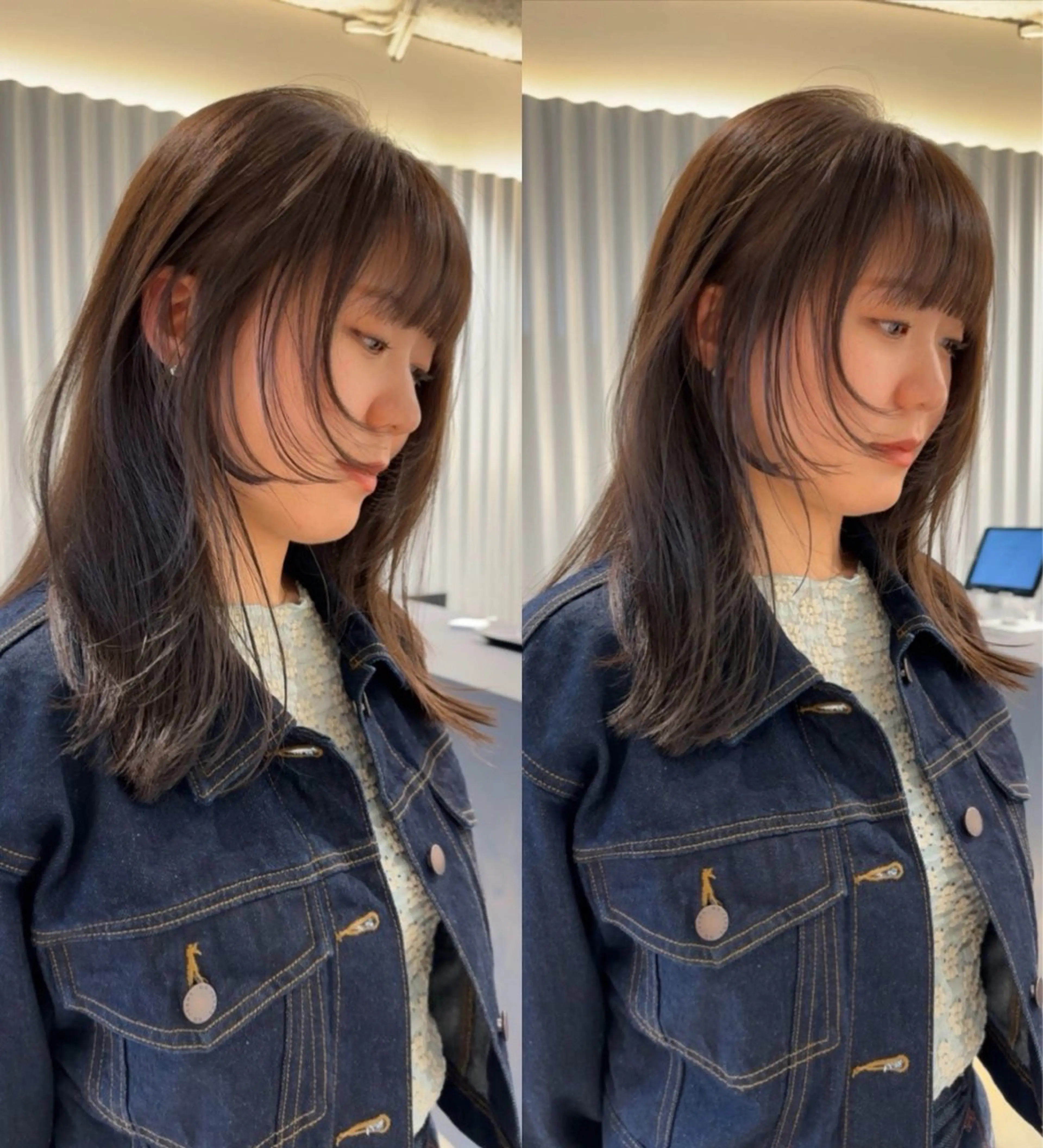 セミロング カット ヘアカラー トリートメント ୨୧柔らかいカラー nozomi ୨୧のヘアスタイル