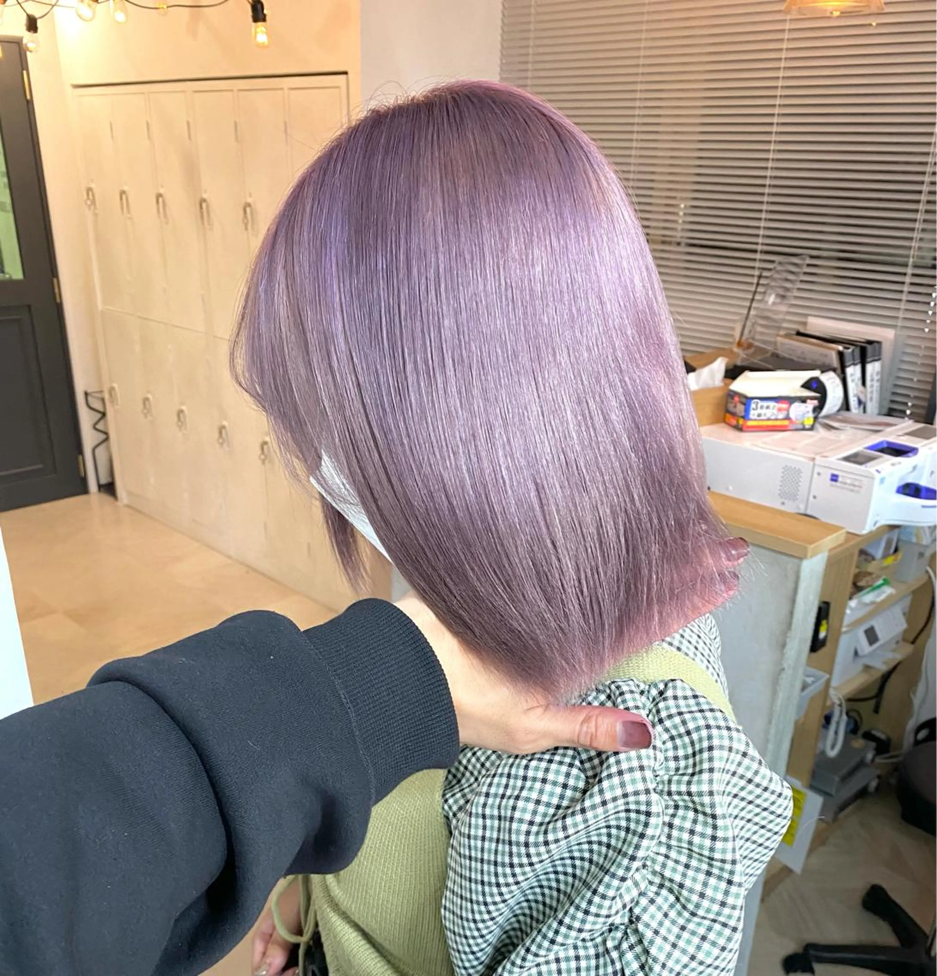 ショート カラー 難波/心斎橋/ボブ/ 髪質改善/ハイトーンのヘアスタイル