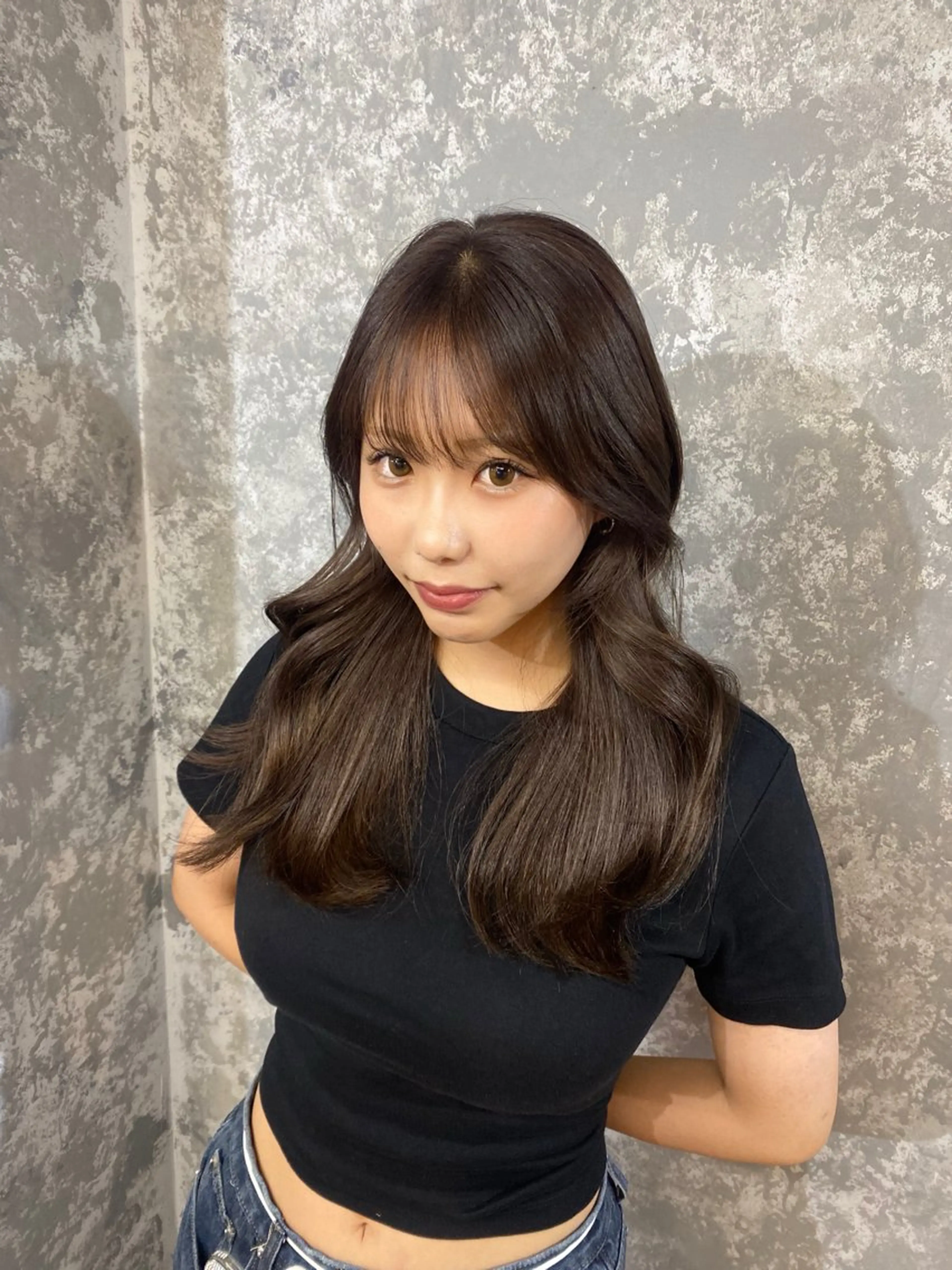 ロング カラー 🩵つなぎショート✨ パーマスタイル みくのヘアスタイル