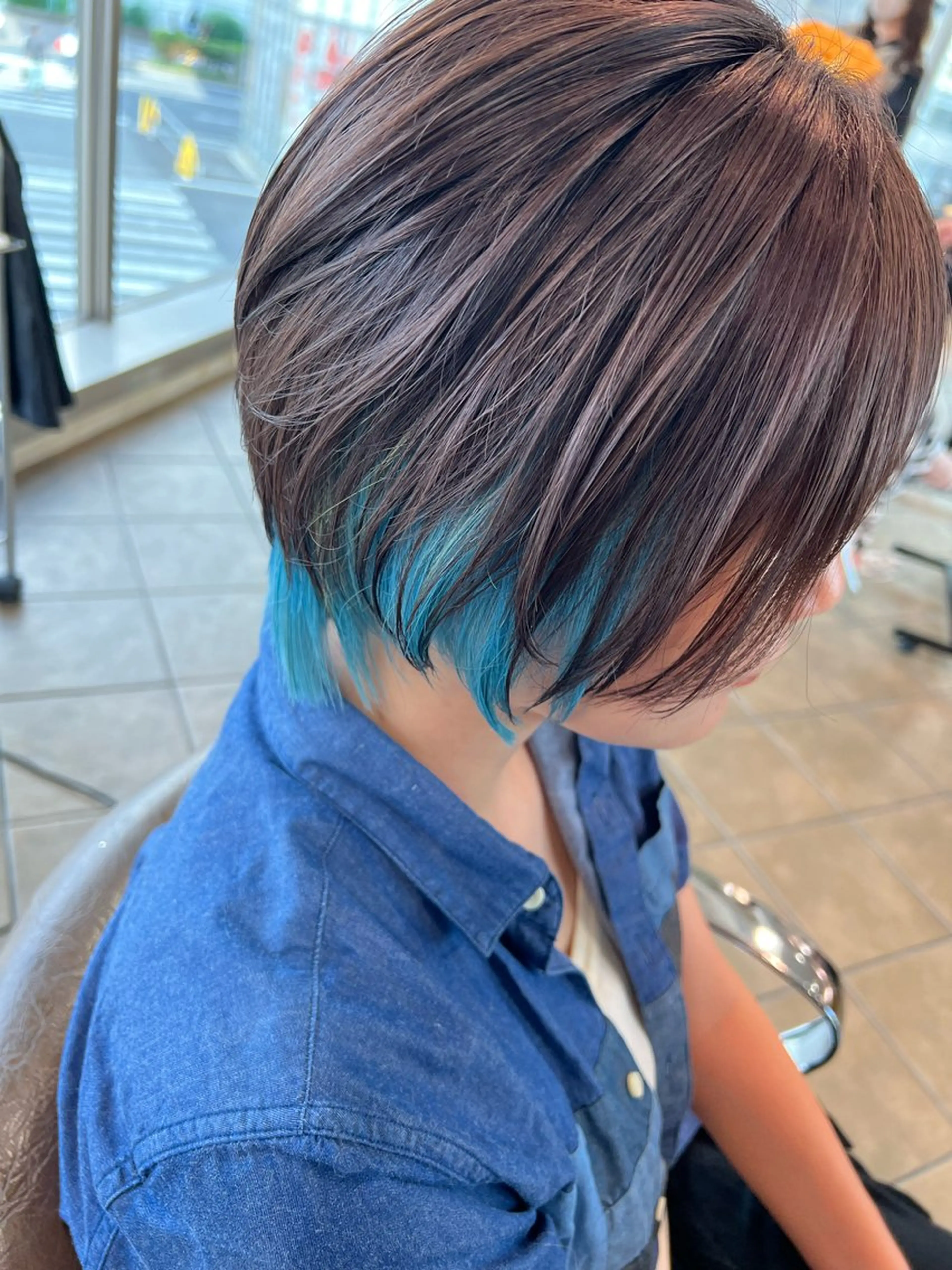 ショート カラー インナーカラー カット ヘアカラー メテオ ／ヘアカラー 西川菜実のヘアスタイル