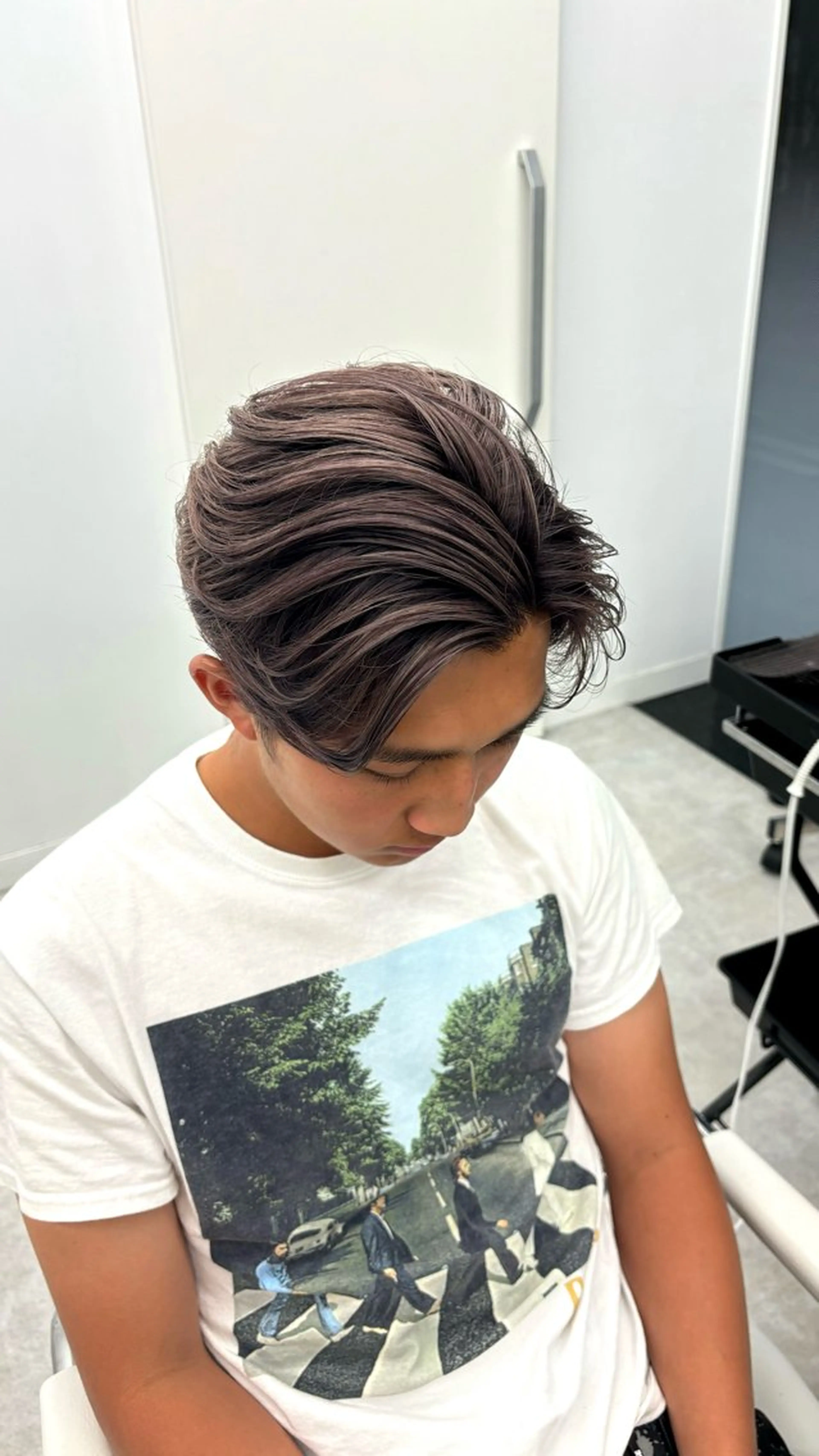 ショート カラー メンズ メンズバレイヤージュ バレイヤージュ レイヤーカット 森龍馬 メンズ専門美容師のヘアスタイル