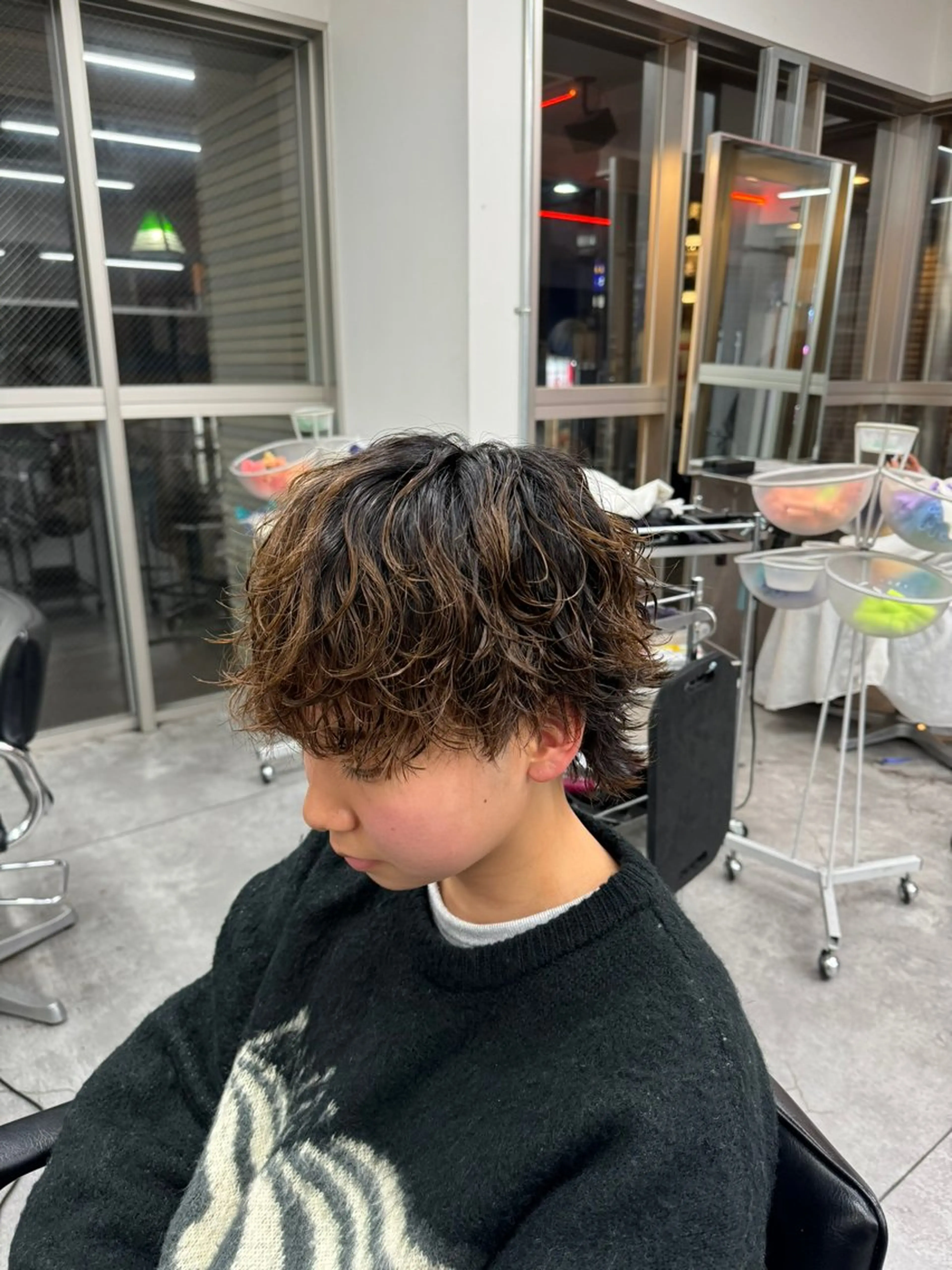 ショート カラー パーマ メンズ パーマ 🔥漢髪特化メンズ マネージャーYUKIのヘアスタイル