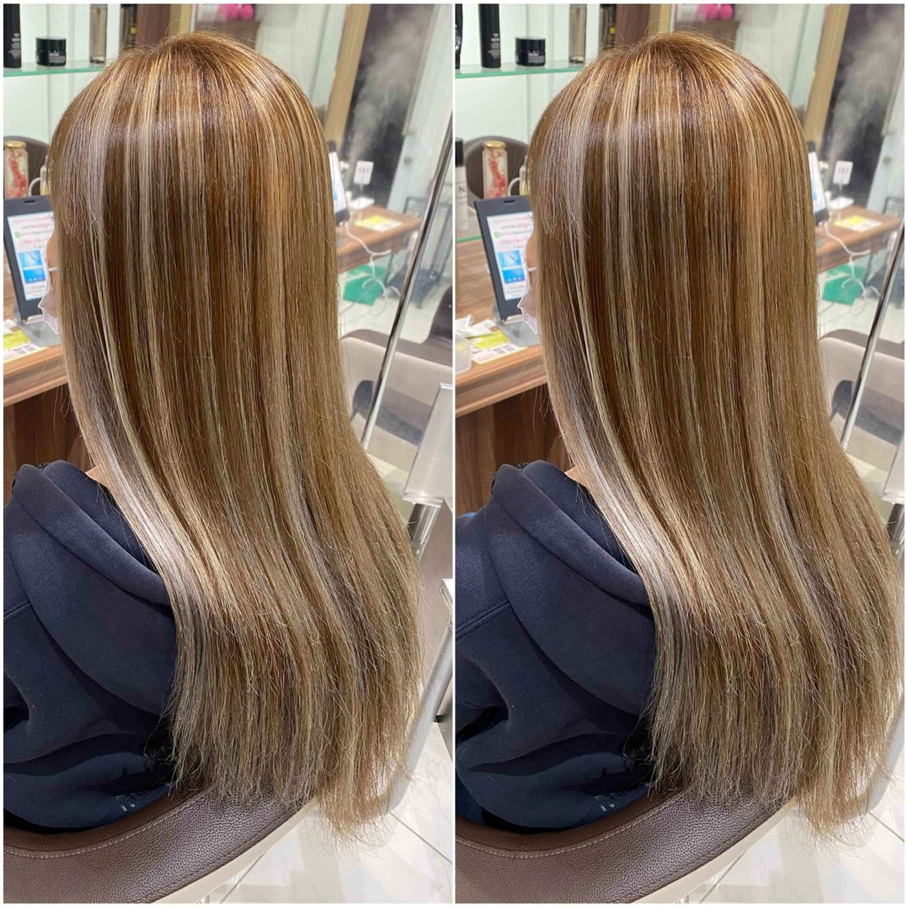 ロング カラー 全席個室 暖色カラー Zina松園優香🌸のヘアスタイル