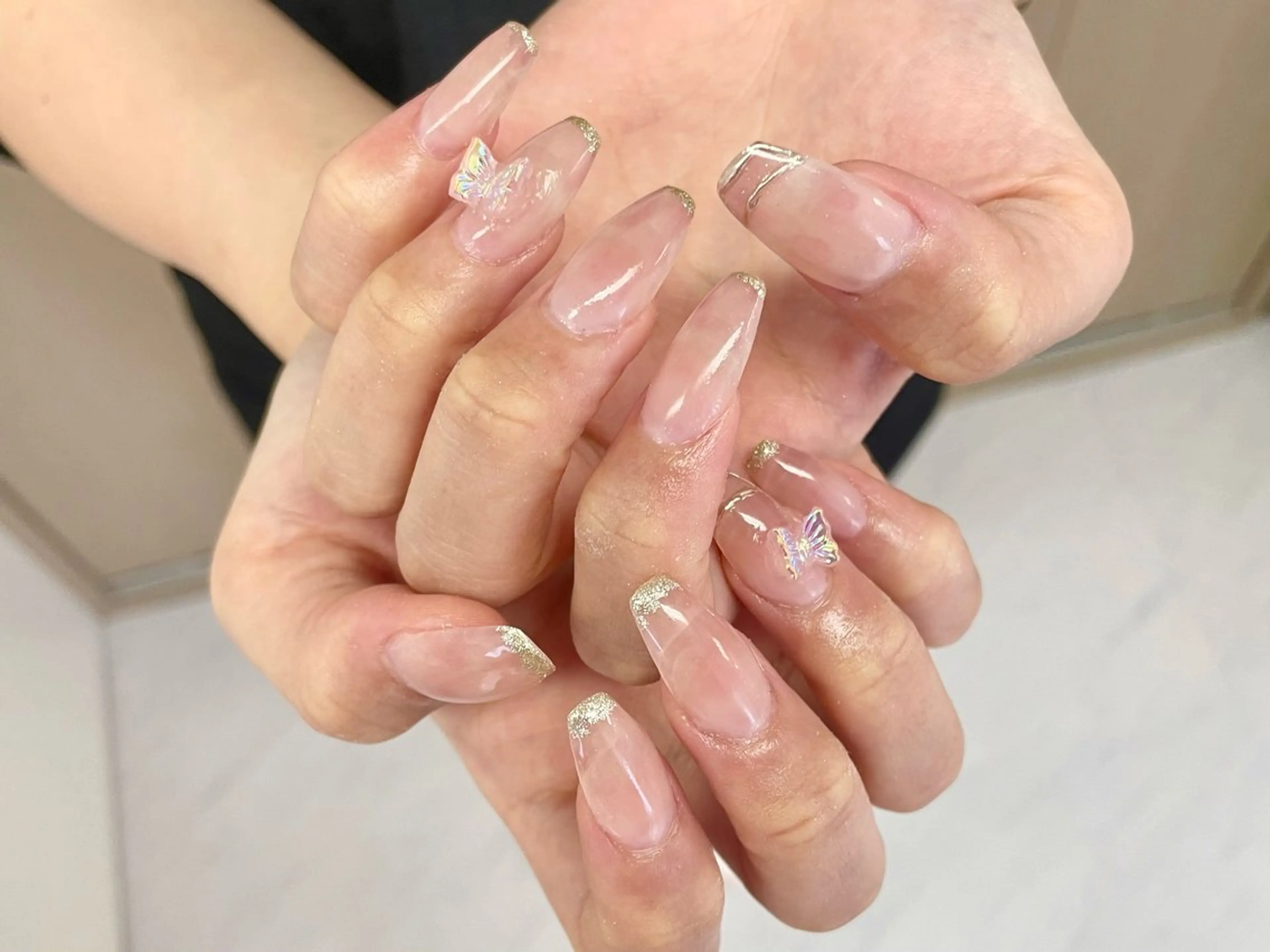 ネイル ハンドネイル 大阪福島韓国束感まつ げ Sayaka🤍のマツエク・マツパデザイン