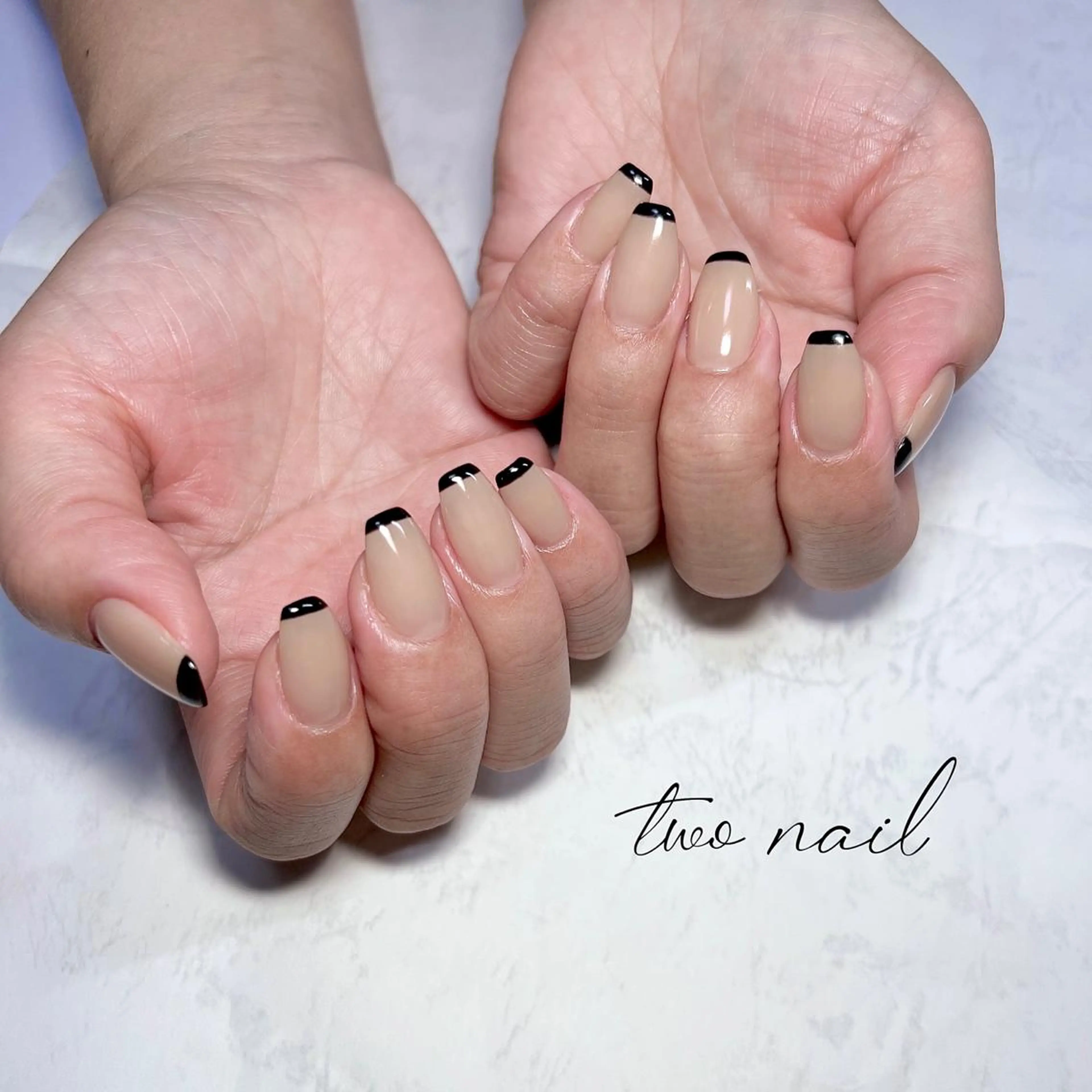 ネイル アートネイル フットネイル ハート ニュアンスネイル ホワイト two nailのネイルデザイン