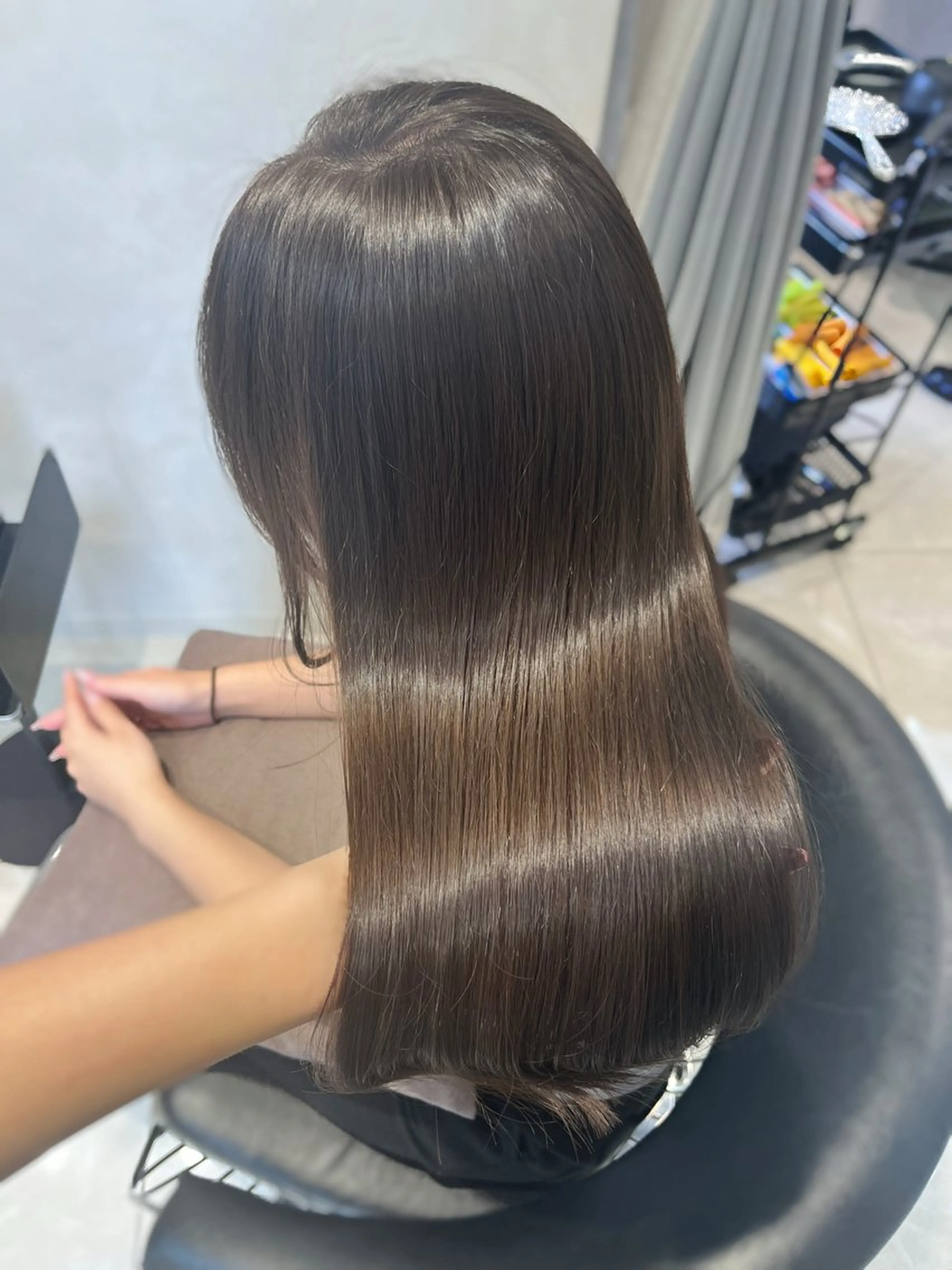 ロング カラー 透明感カラー グレージュ トリートメント ヘアカラー トリートメント 韓国レイヤー×モテ髪 /MITSUKI🤍のヘアスタイル