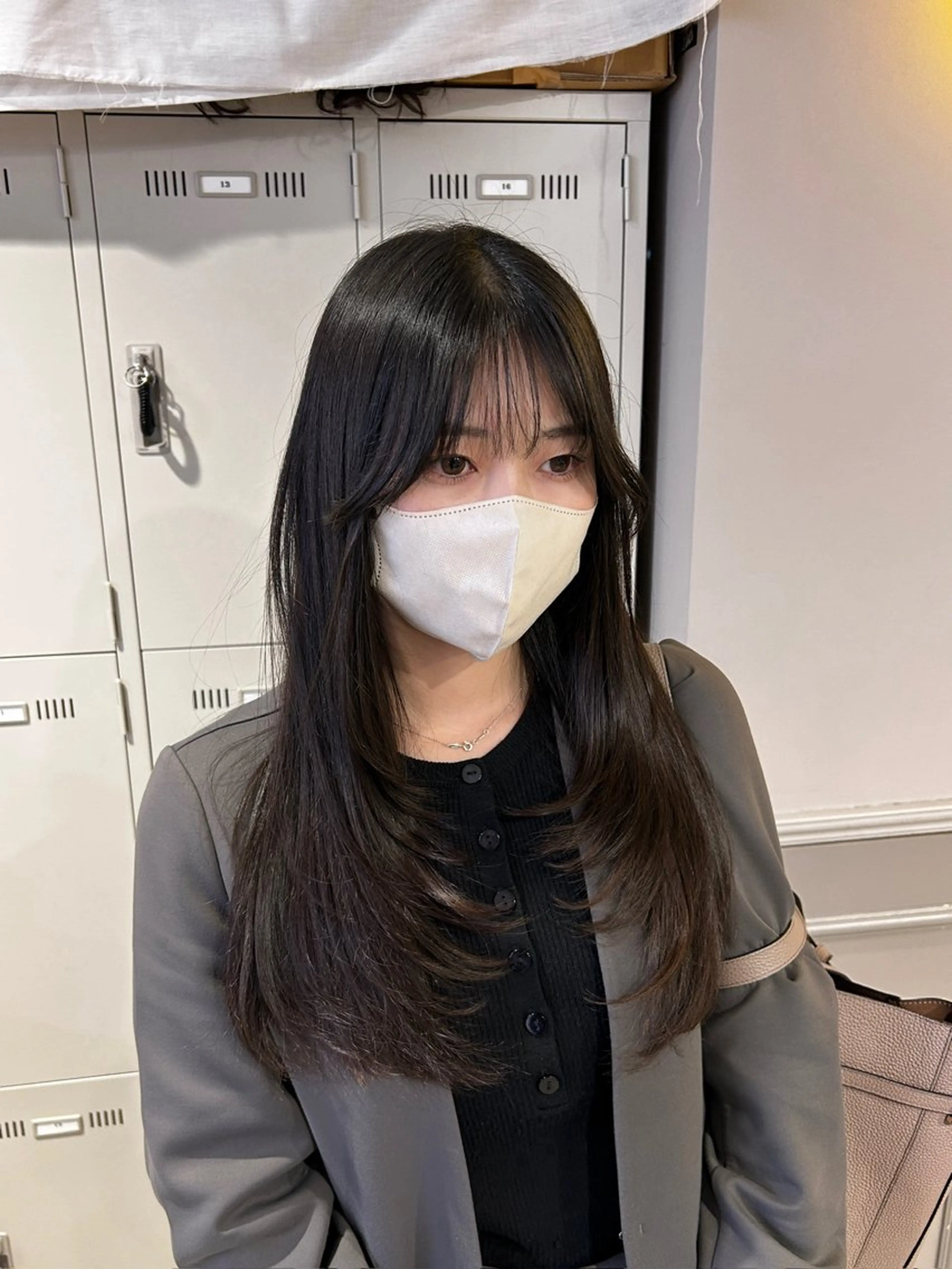 ロング カット ヘアカラー トリートメント ヘッドスパ ヘアセット 🥯縮毛/レイヤー/ ベージュヘア🥯のヘアスタイル