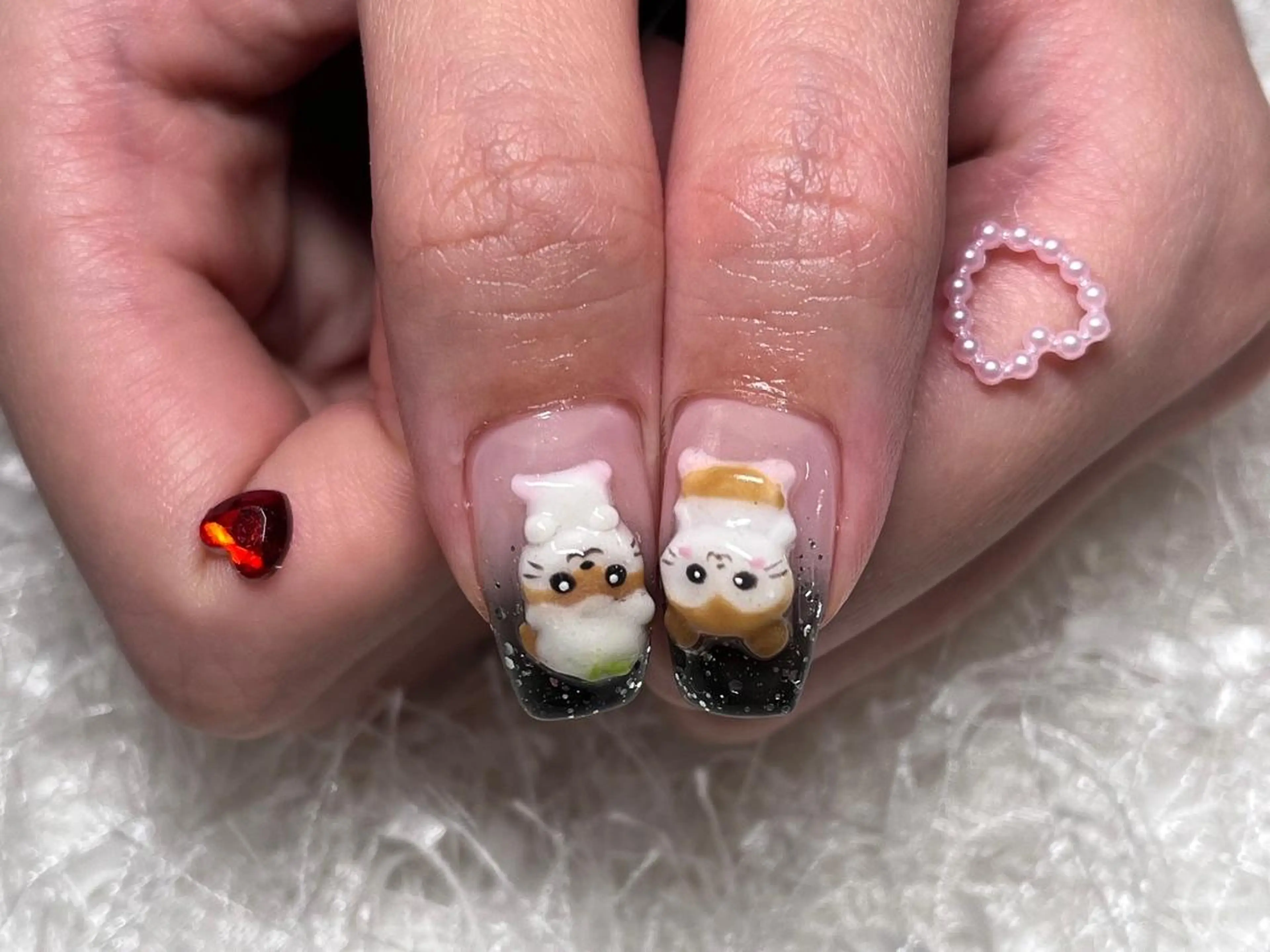 ネイル 長さ出し フレンチネイル ジェルネイル グラデーション 韓国ネイル ハンドネイル Nail&eye Belire 新宿のネイルデザイン