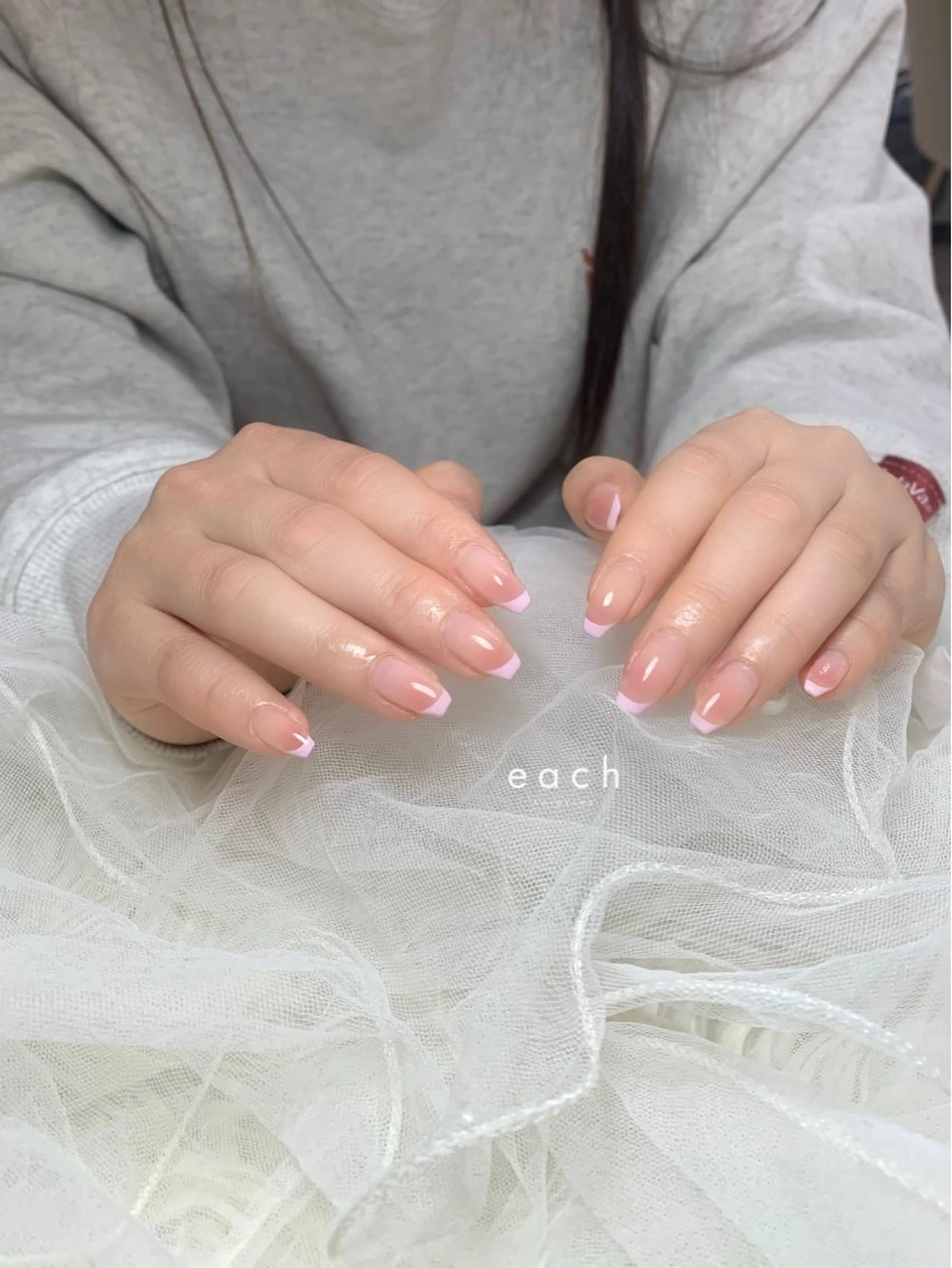 ネイル チークネイル フレンチネイル each Hibikiのネイルデザイン