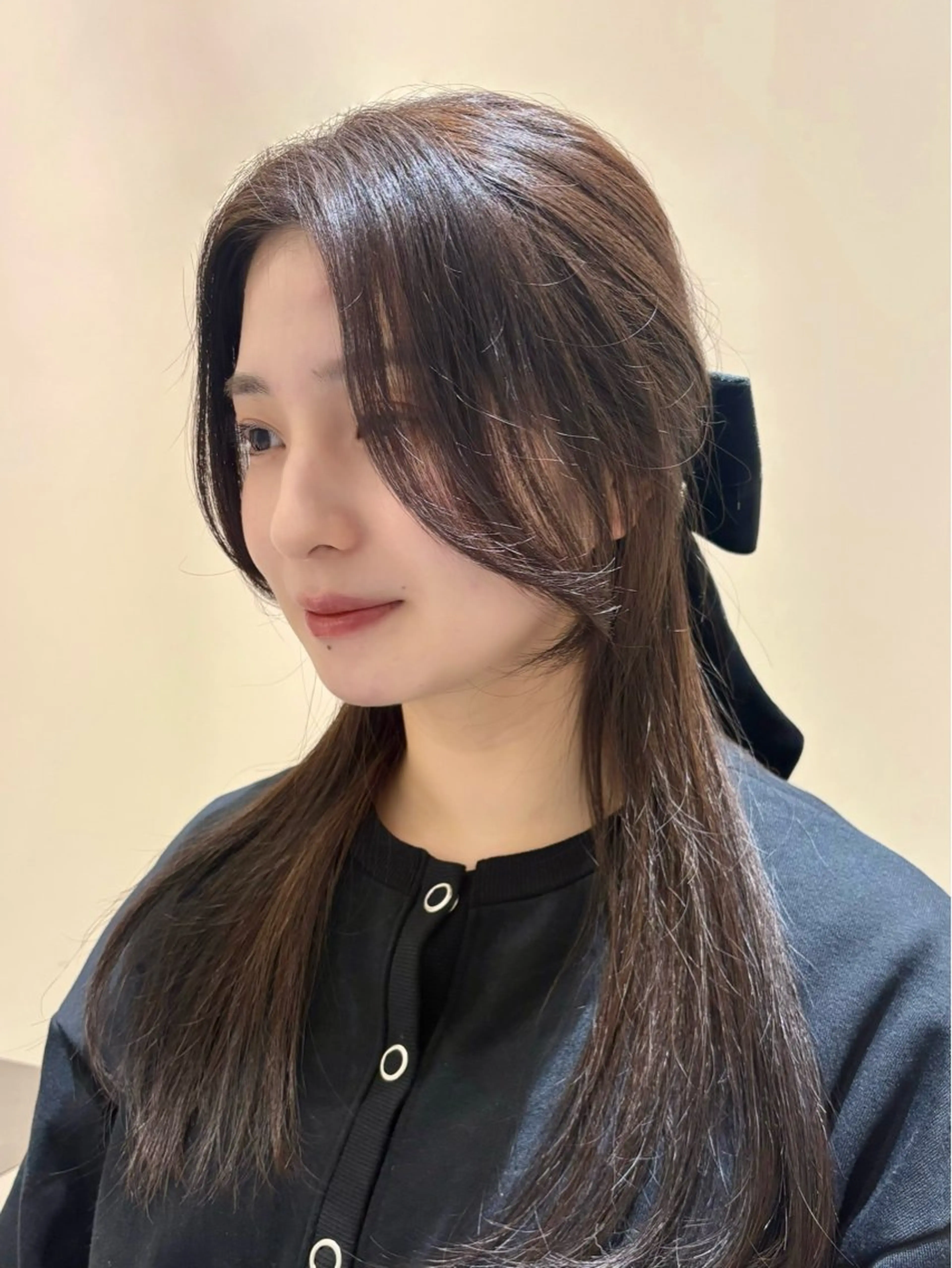 ロング 顔周りカット 韓国風ヘア カット トリートメント 顔周り/レイヤー カット🎀ヒラバルのヘアスタイル