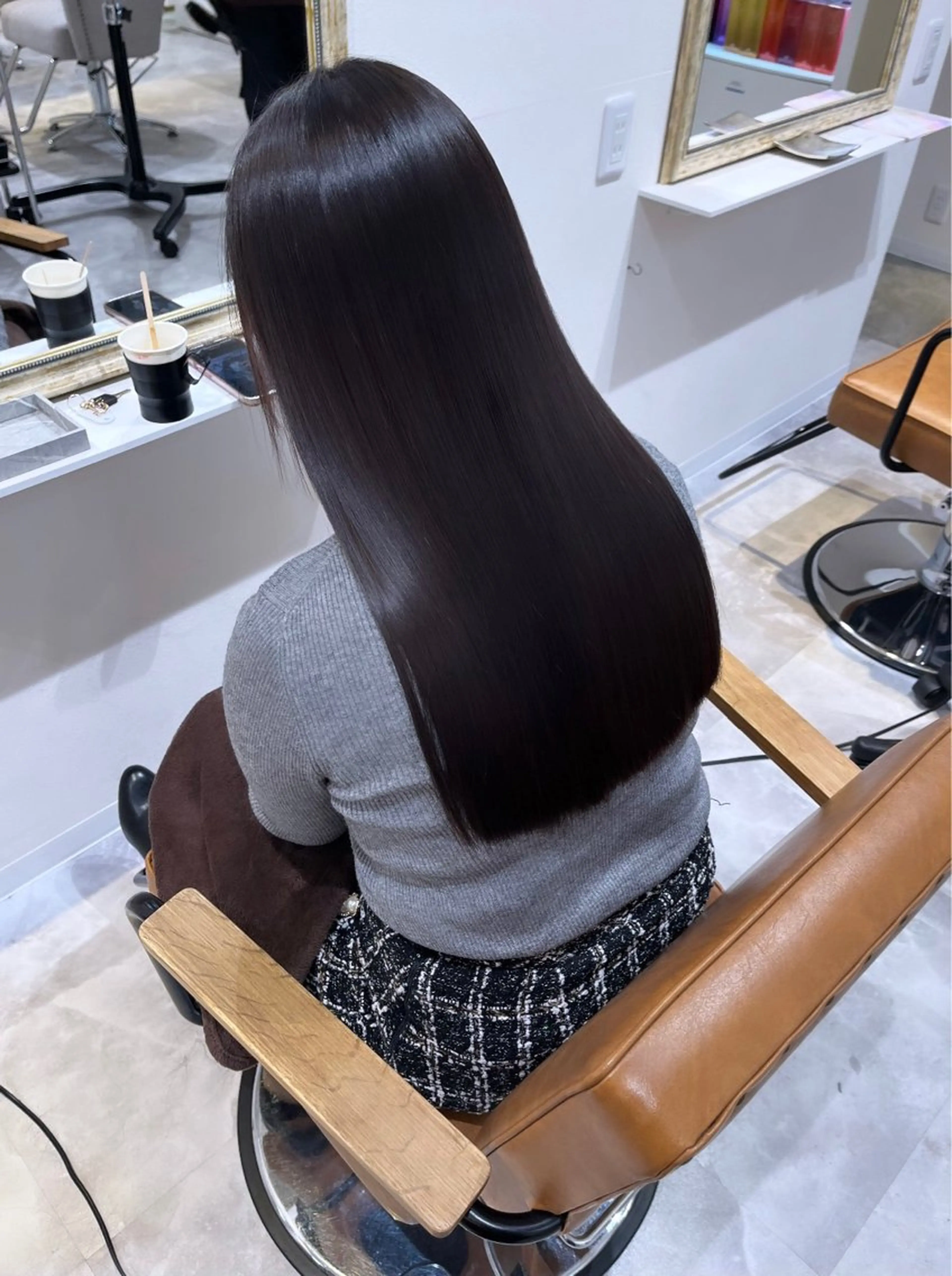 ロング カラー 縮毛矯正 梅田/髪質改善カラー ❄︎ mikiのヘアスタイル