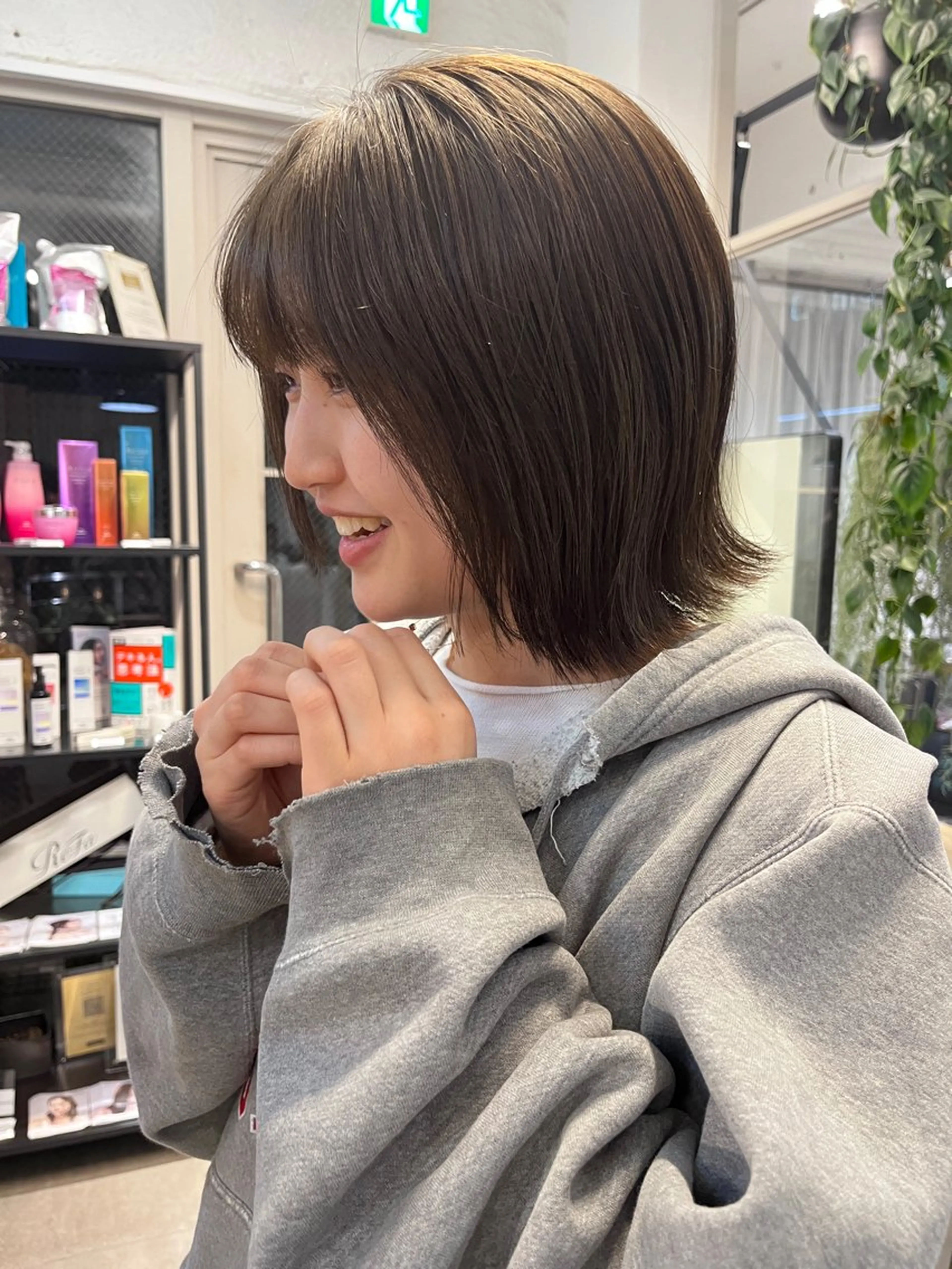 ミディアム カラー 透明感カラー 赤み消しカラー/ ナチュラル/トモキのヘアスタイル