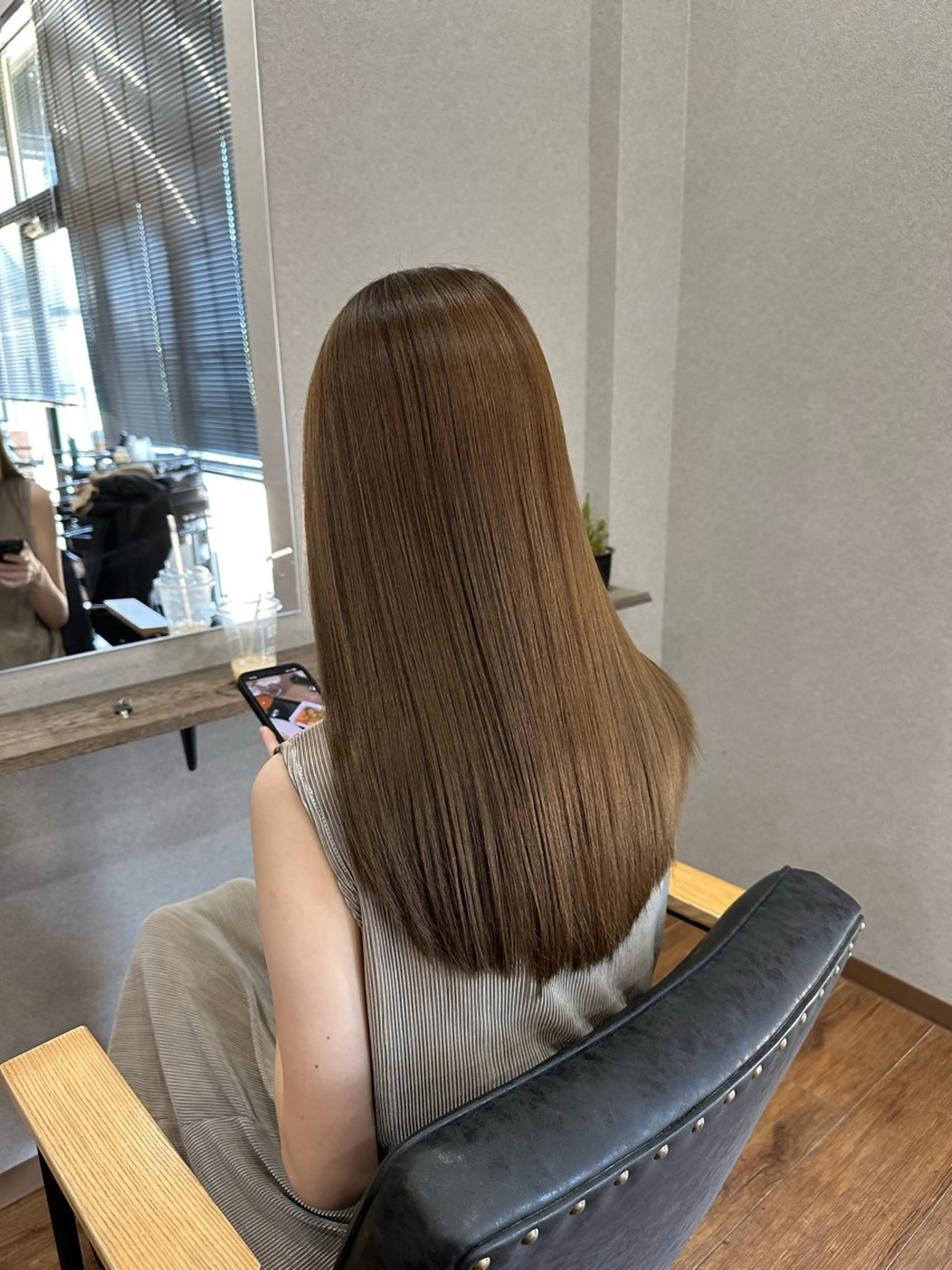 ロング カラー 髪質改善 ヘアカラー トリートメント 鵜飼 真伍のヘアスタイル