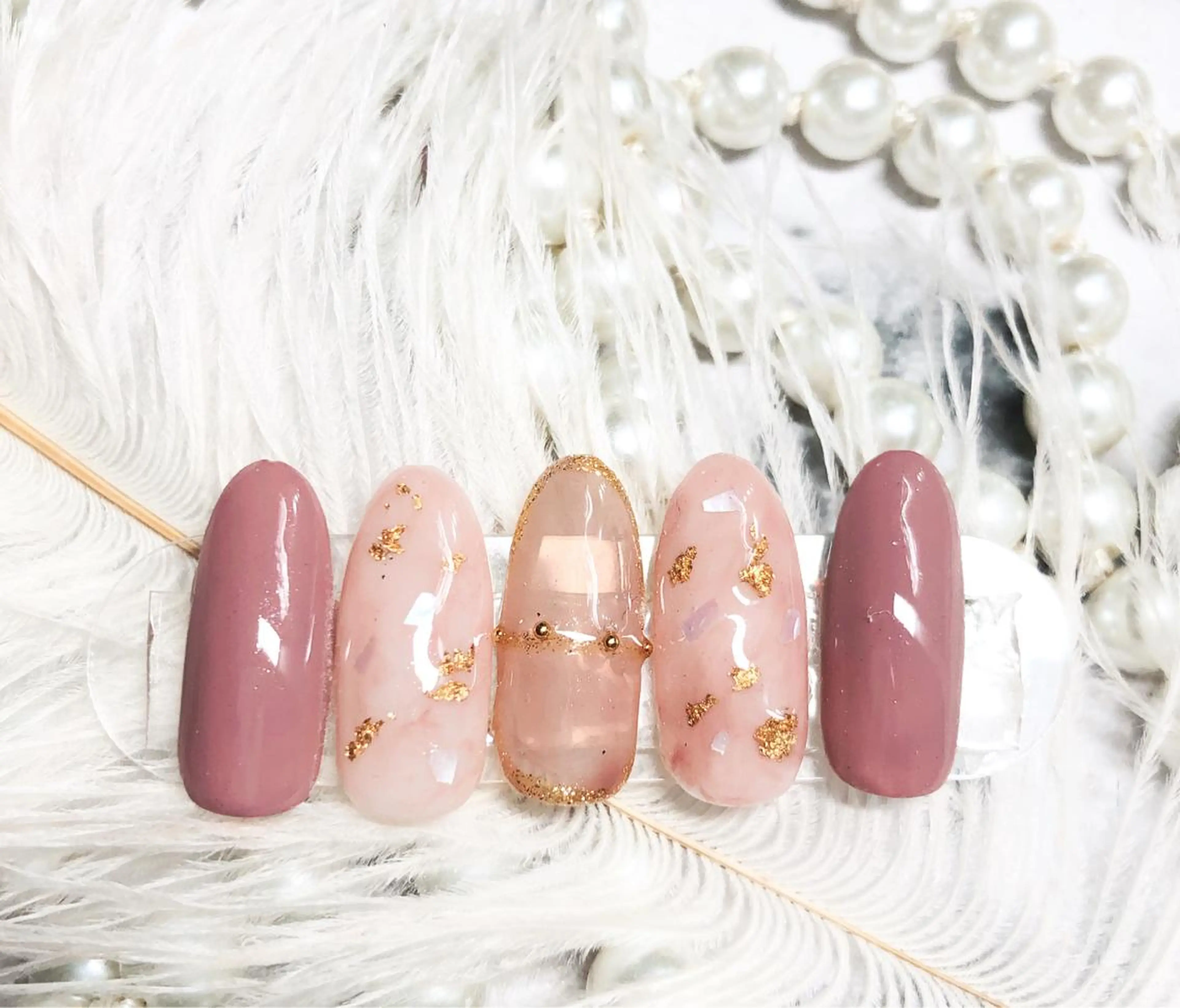 ネイル ハンドネイル マジック ミラーのネイルデザイン