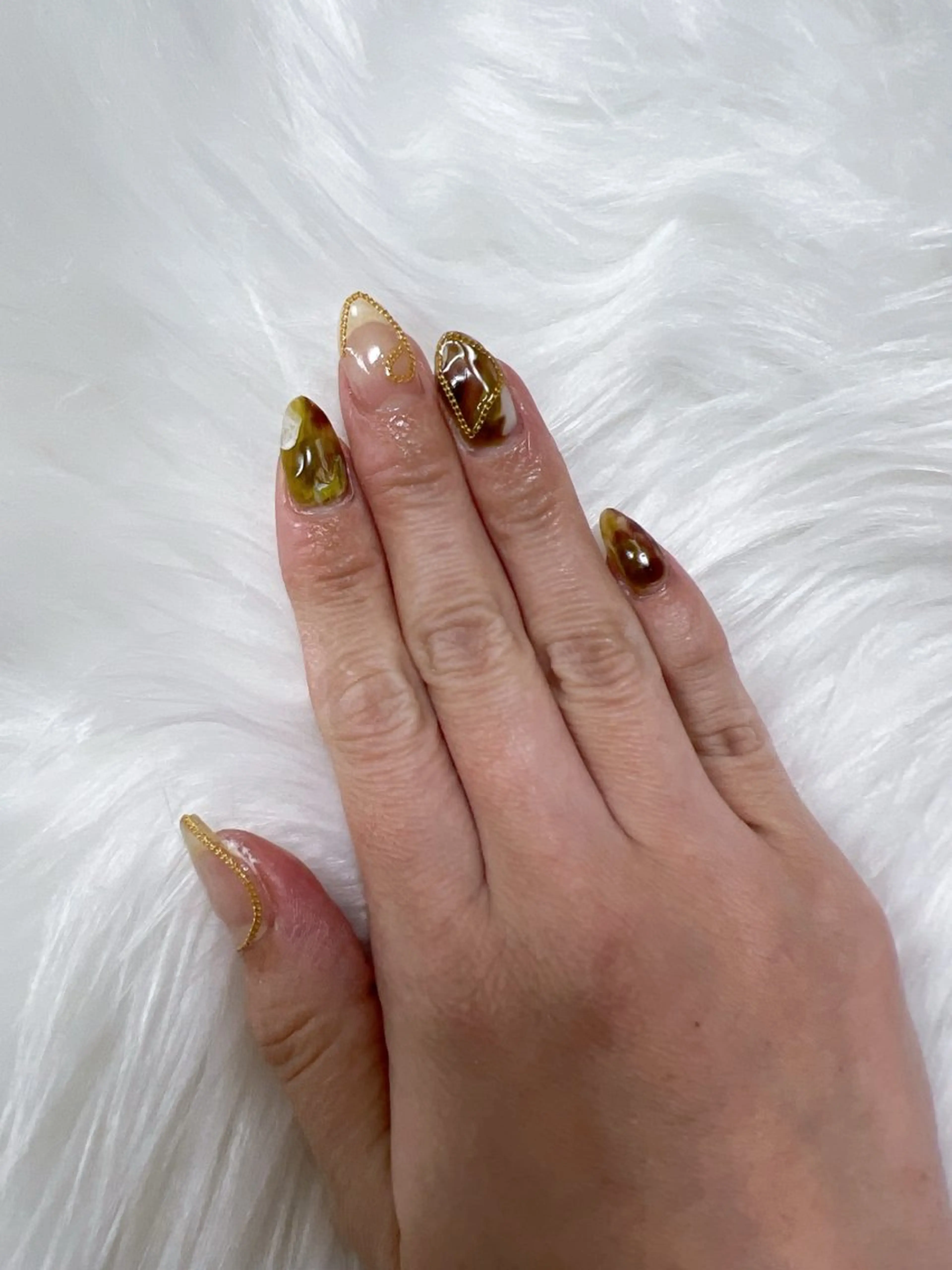 ネイル 大理石ネイル(マーブル) ピスタチオネイル coco nailのネイルデザイン