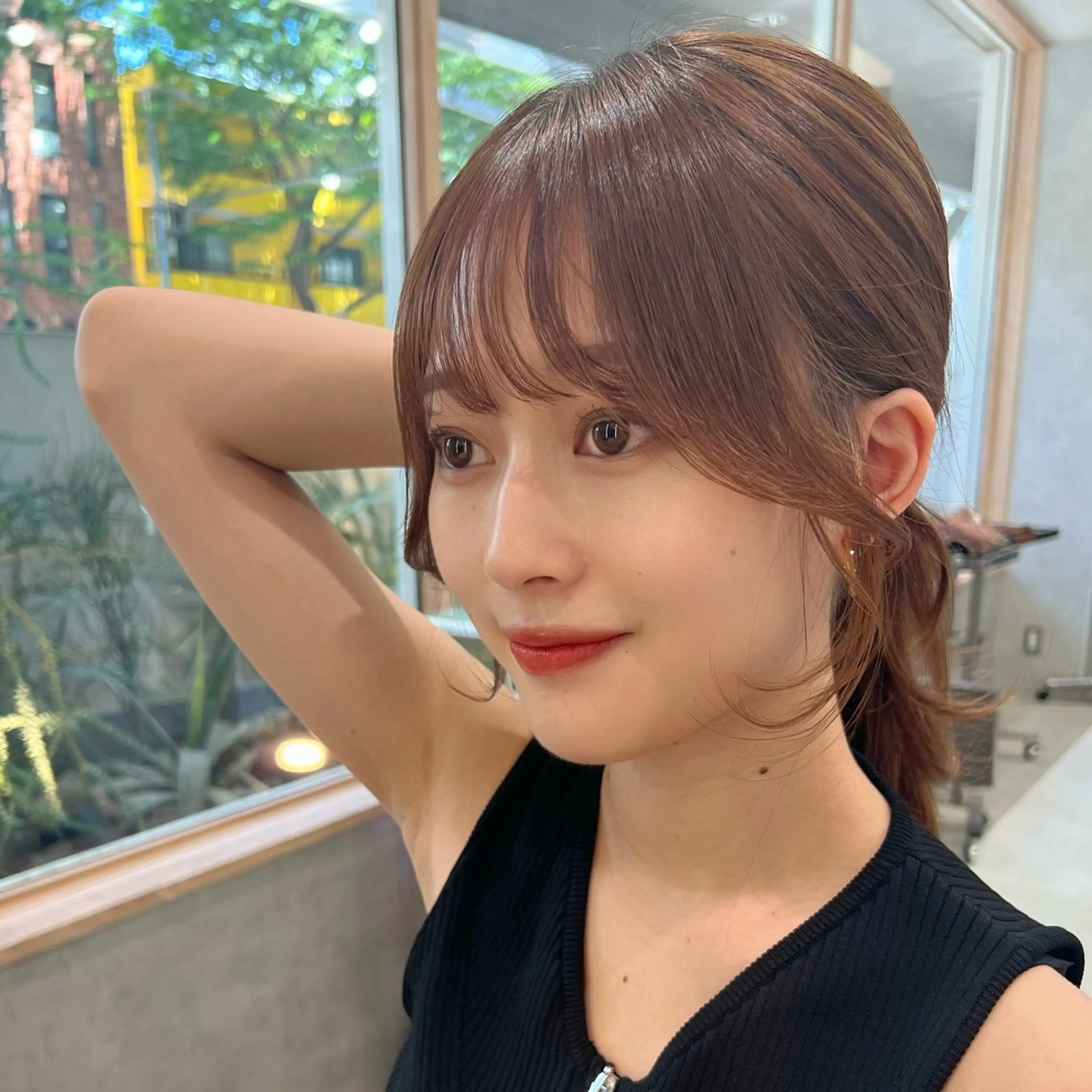 セミロング ヘアカラー トリートメント 顔周り🇰🇷韓国 レイヤー/いづみ💞のヘアスタイル